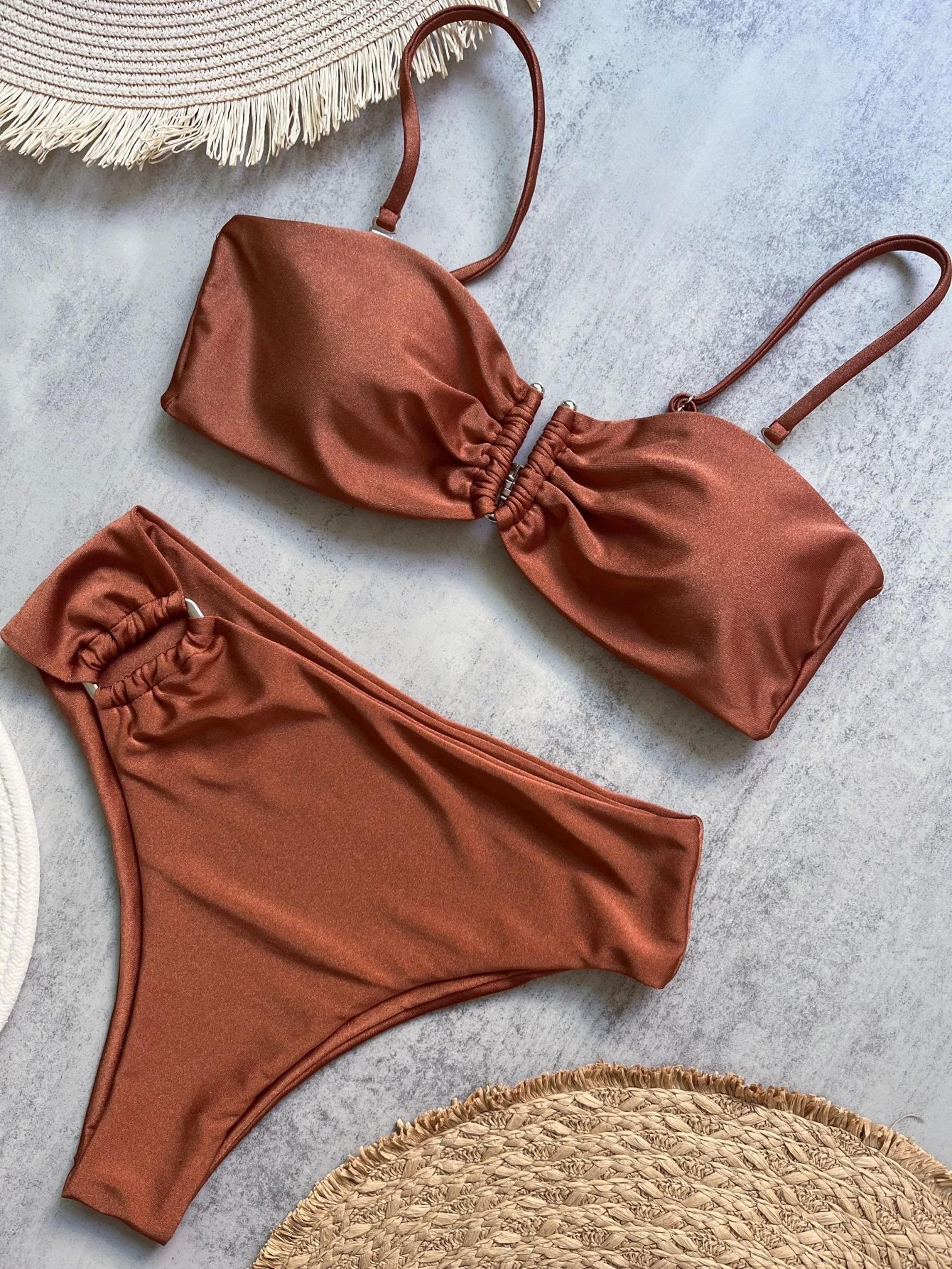Push Up Bandeau Brazilian Bikini Set 16