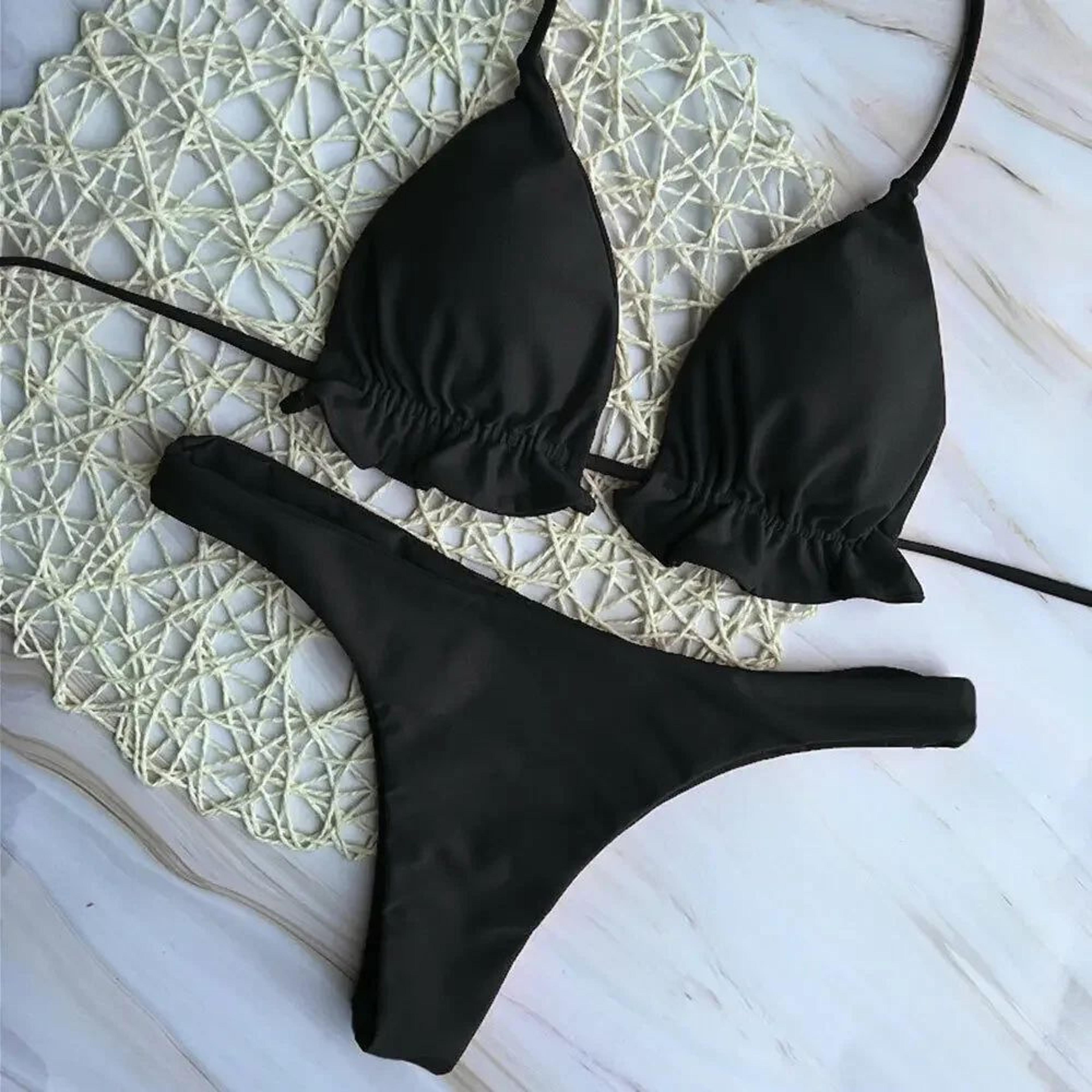Brazilian Bandage Push Up Thong Bikini Set 1