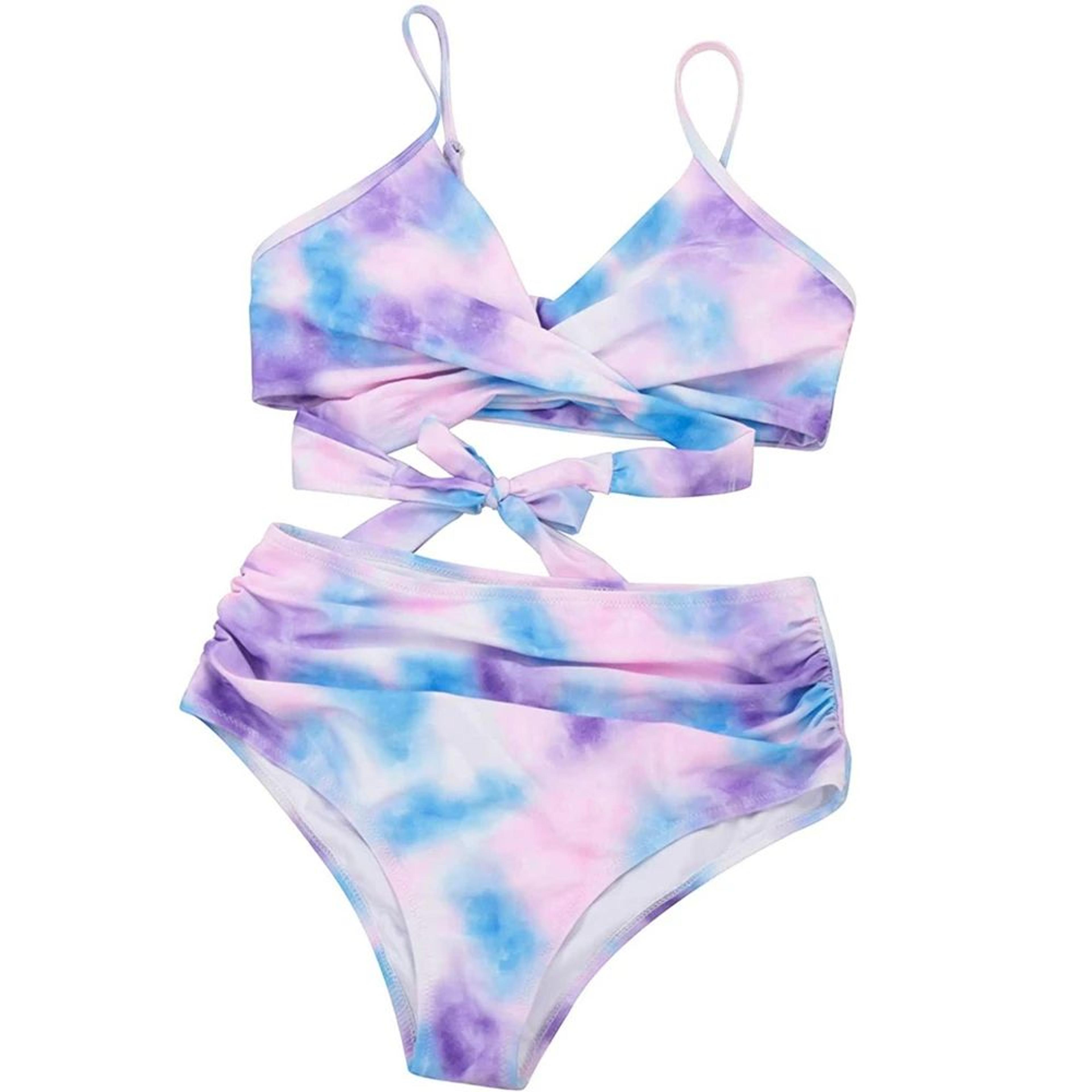 High Waisted Cross Front Bikini Set For Women 16
