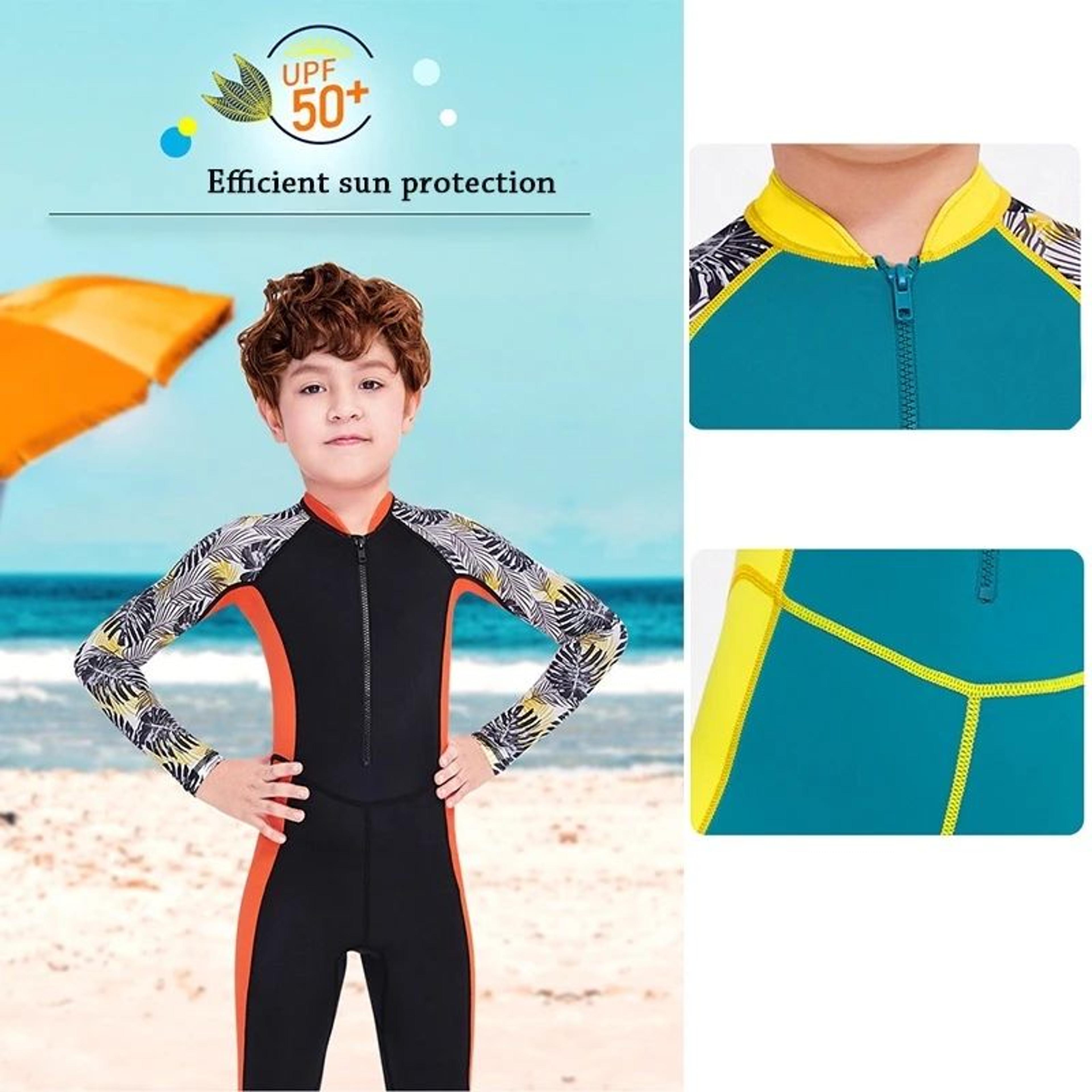 Boys One Piece Short Sleeve Swimwear Set 5