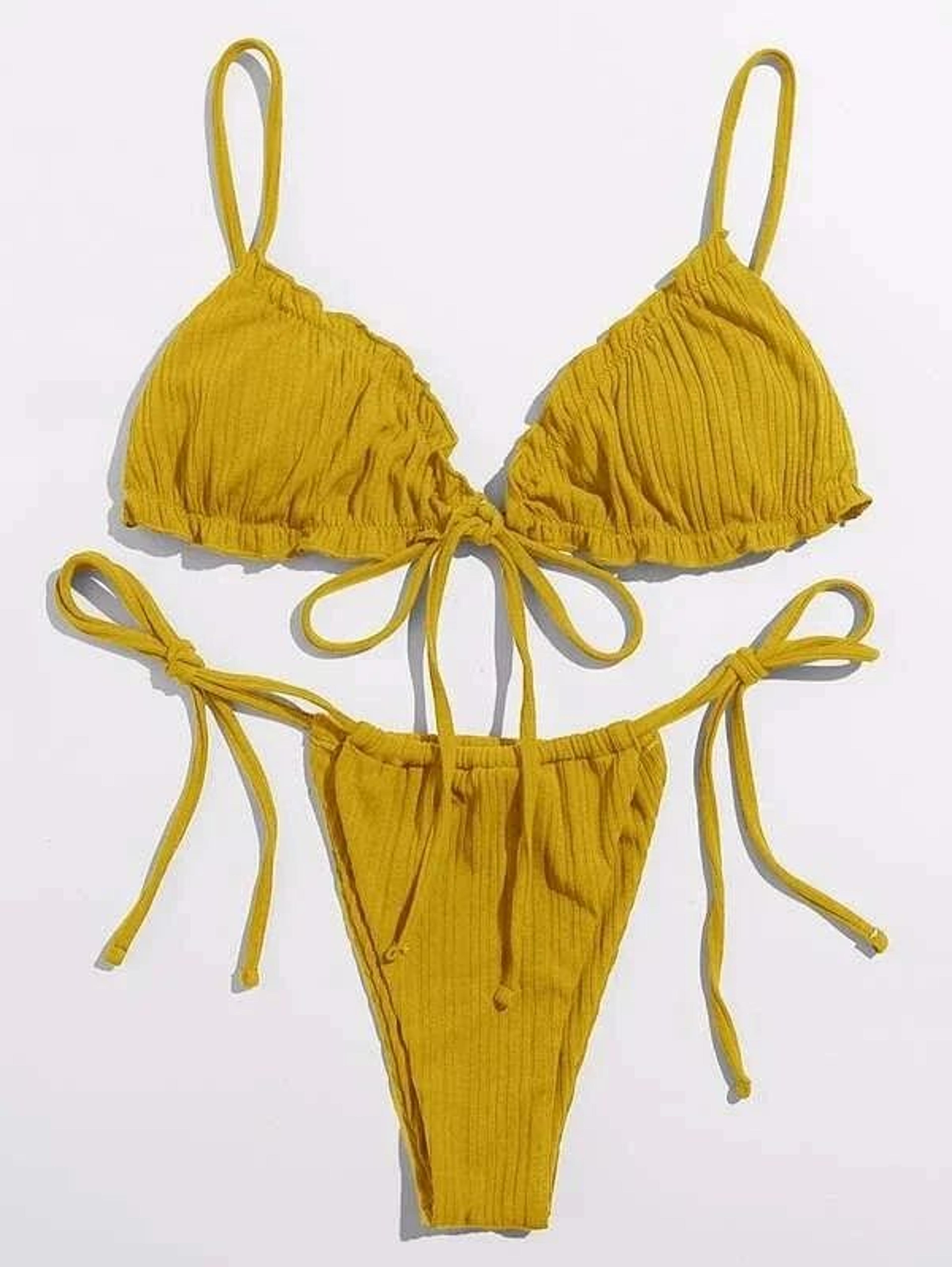 Striped Push Up Bandage Bikini Set 6