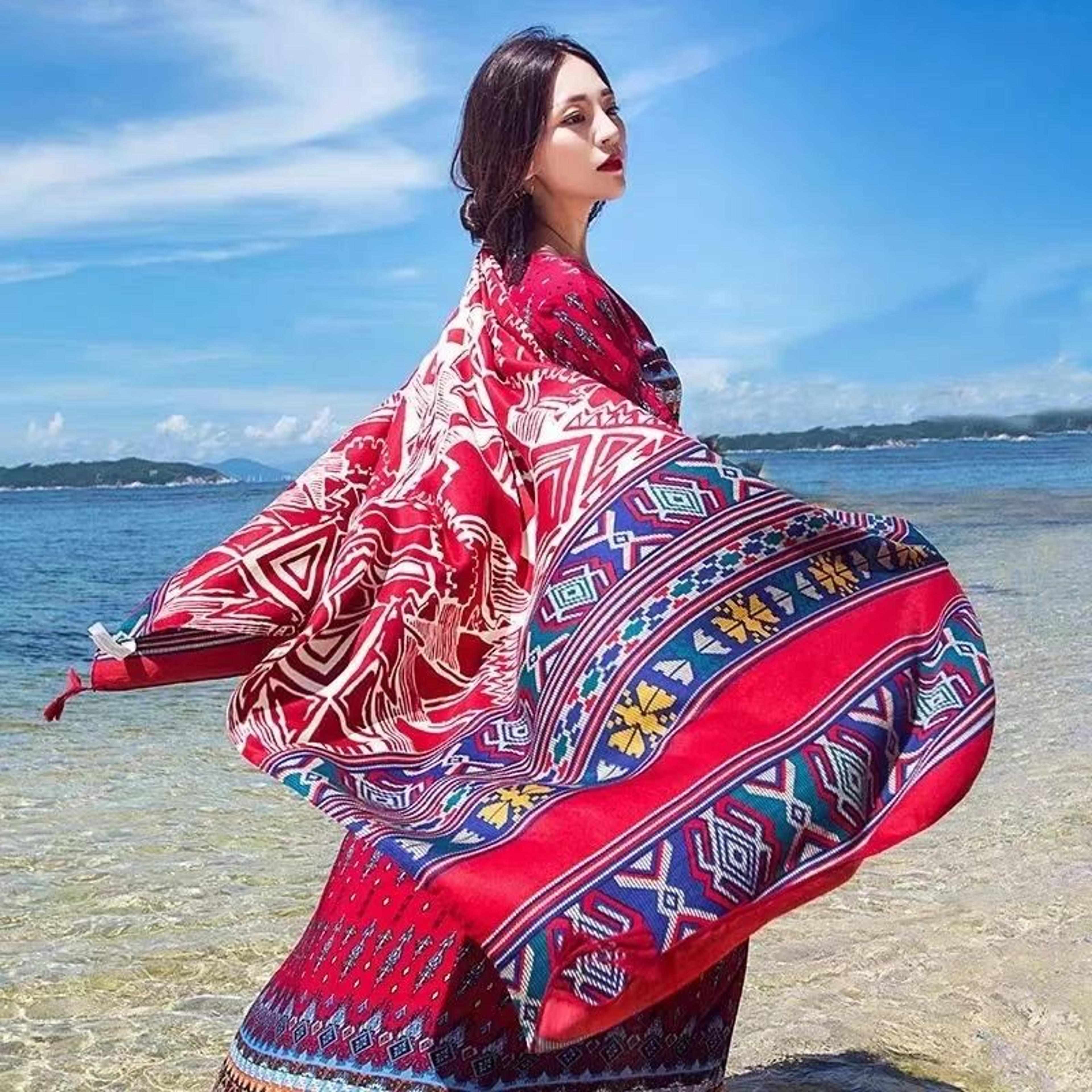 Twill Cotton Large Beach Pareo Wrap 10