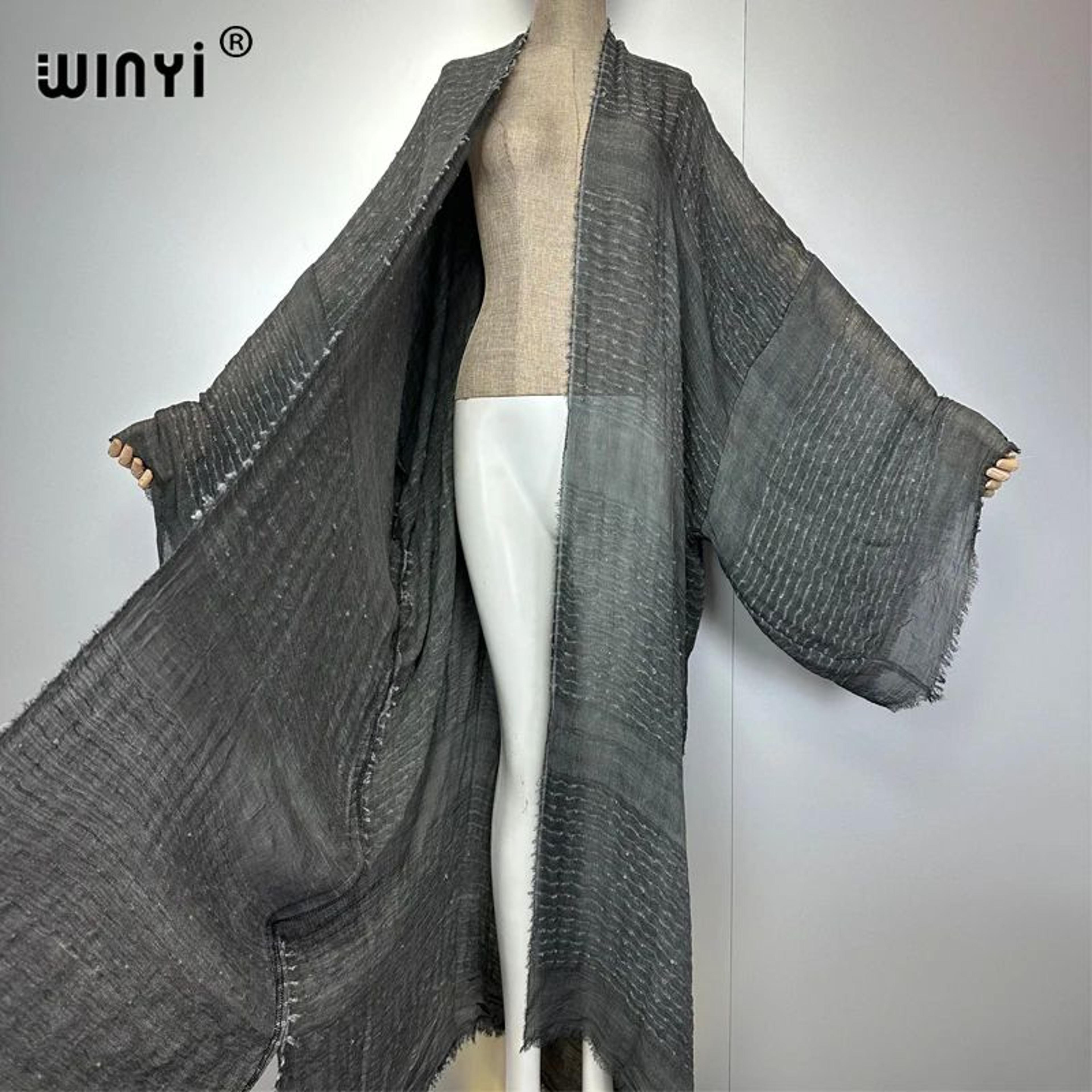 Boho Maxi Kimono Beach Cardigan Dress 3