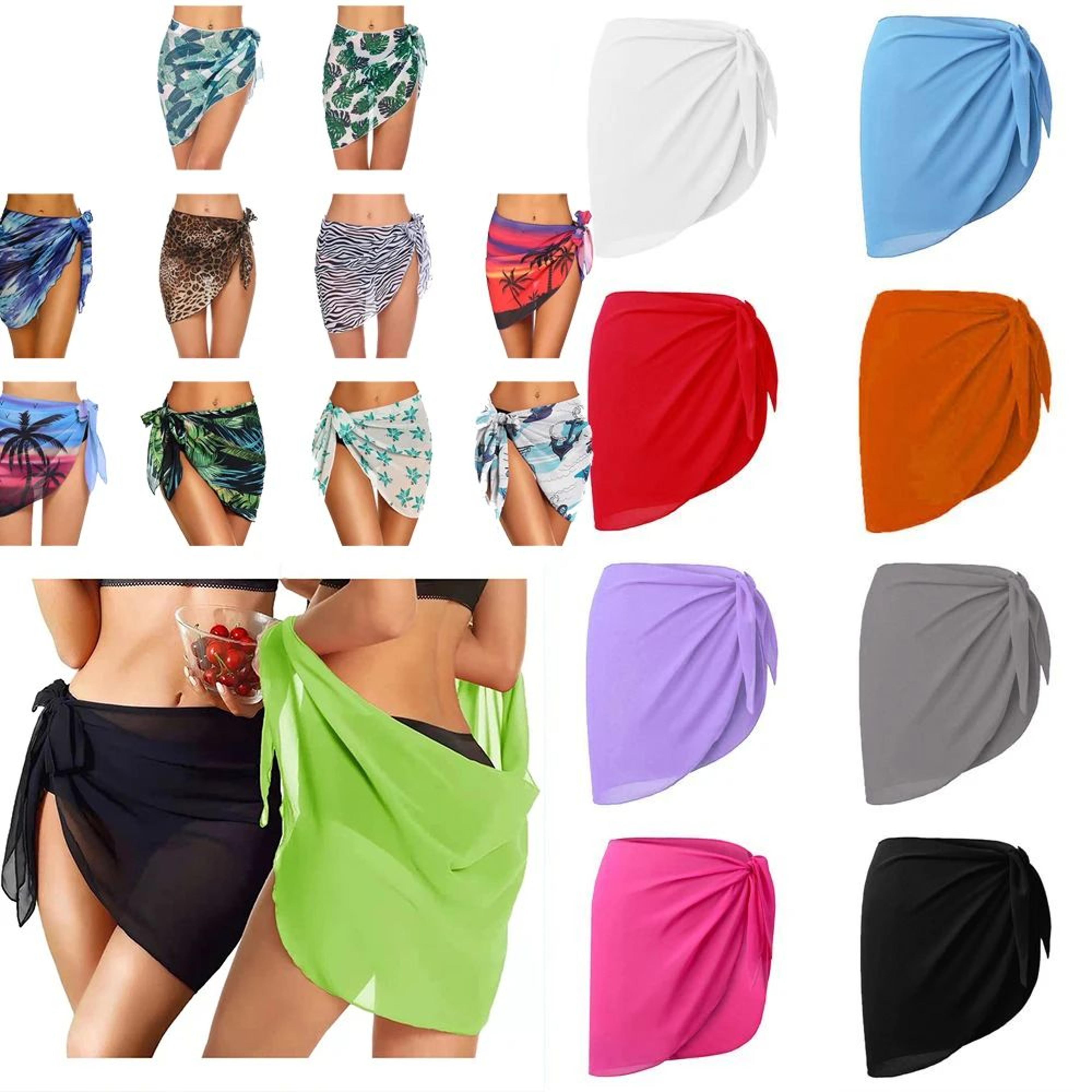 sheer short sarong beach wrap skirt