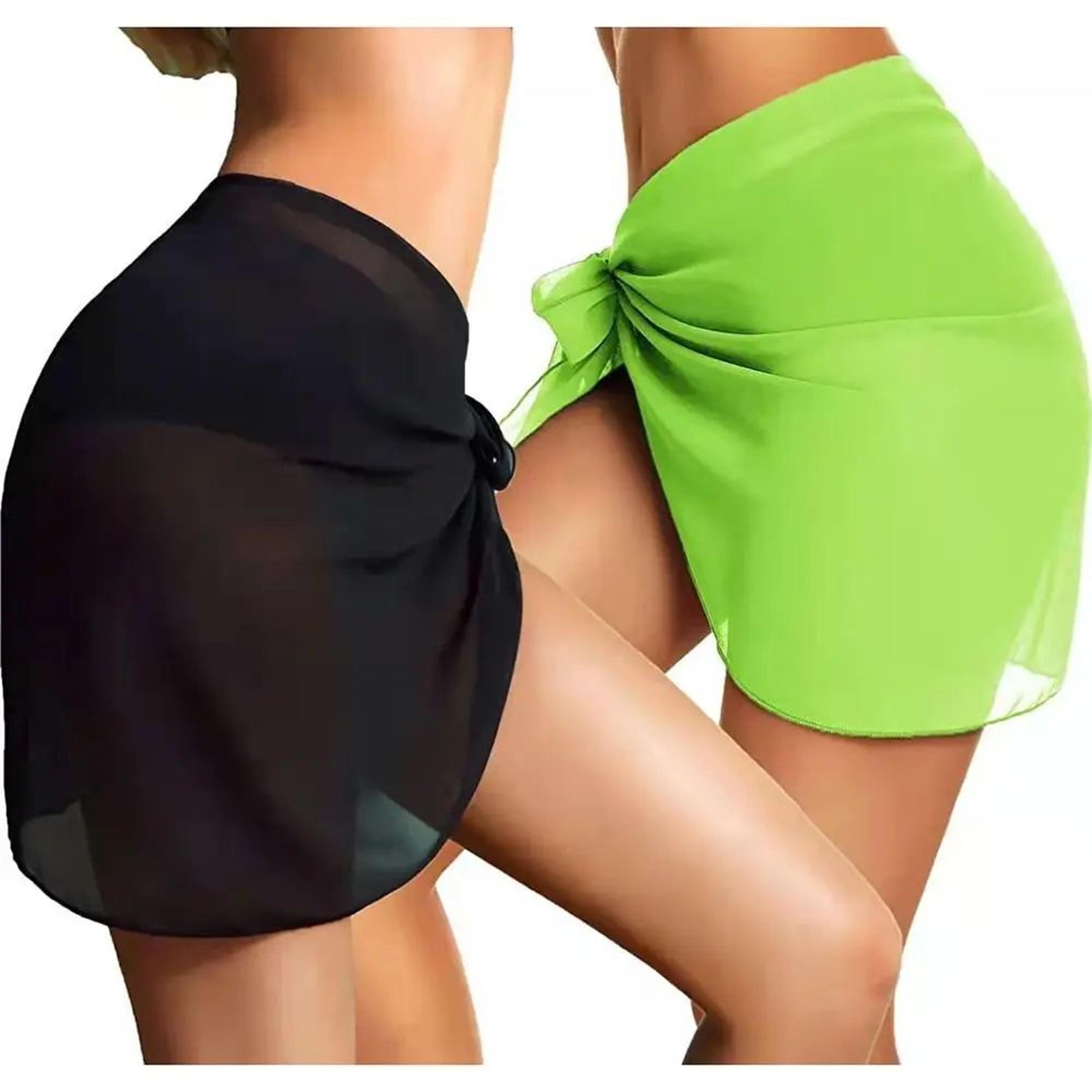 Sheer Short Sarong Beach Wrap Skirt 3