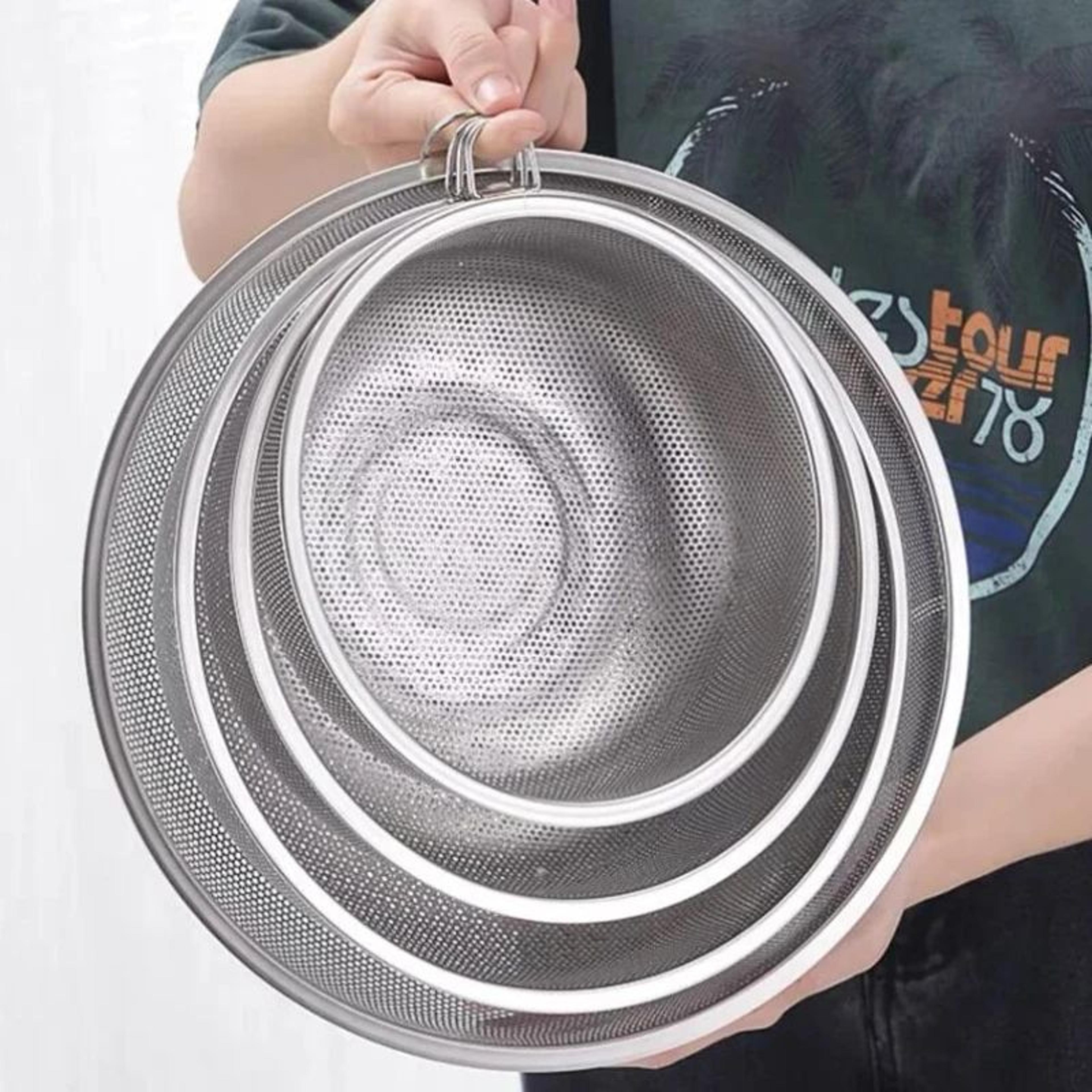 Stainless Steel Drain Basket Colander With Handle 8