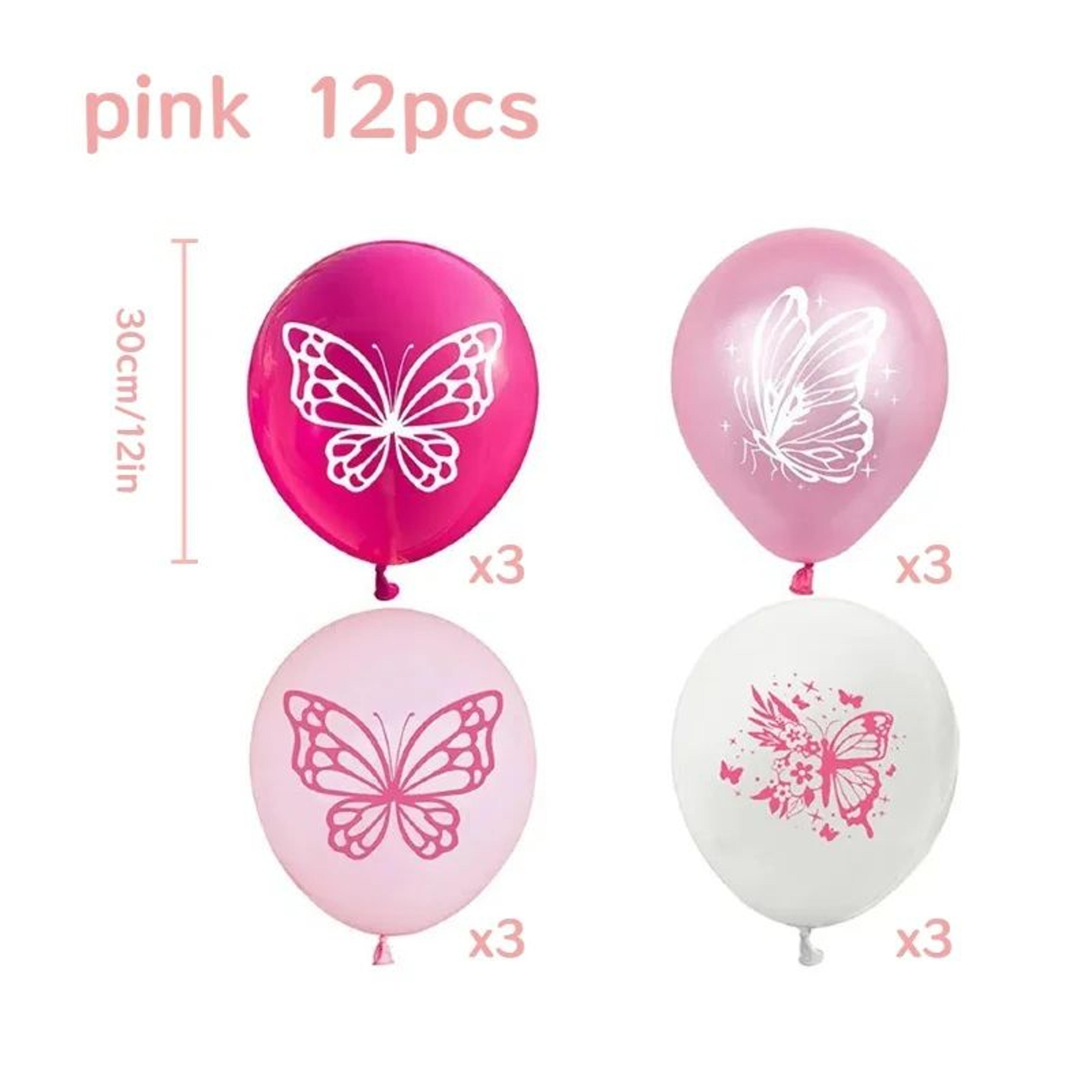 Butterfly Theme 12 Inch Latex Balloon Set 14