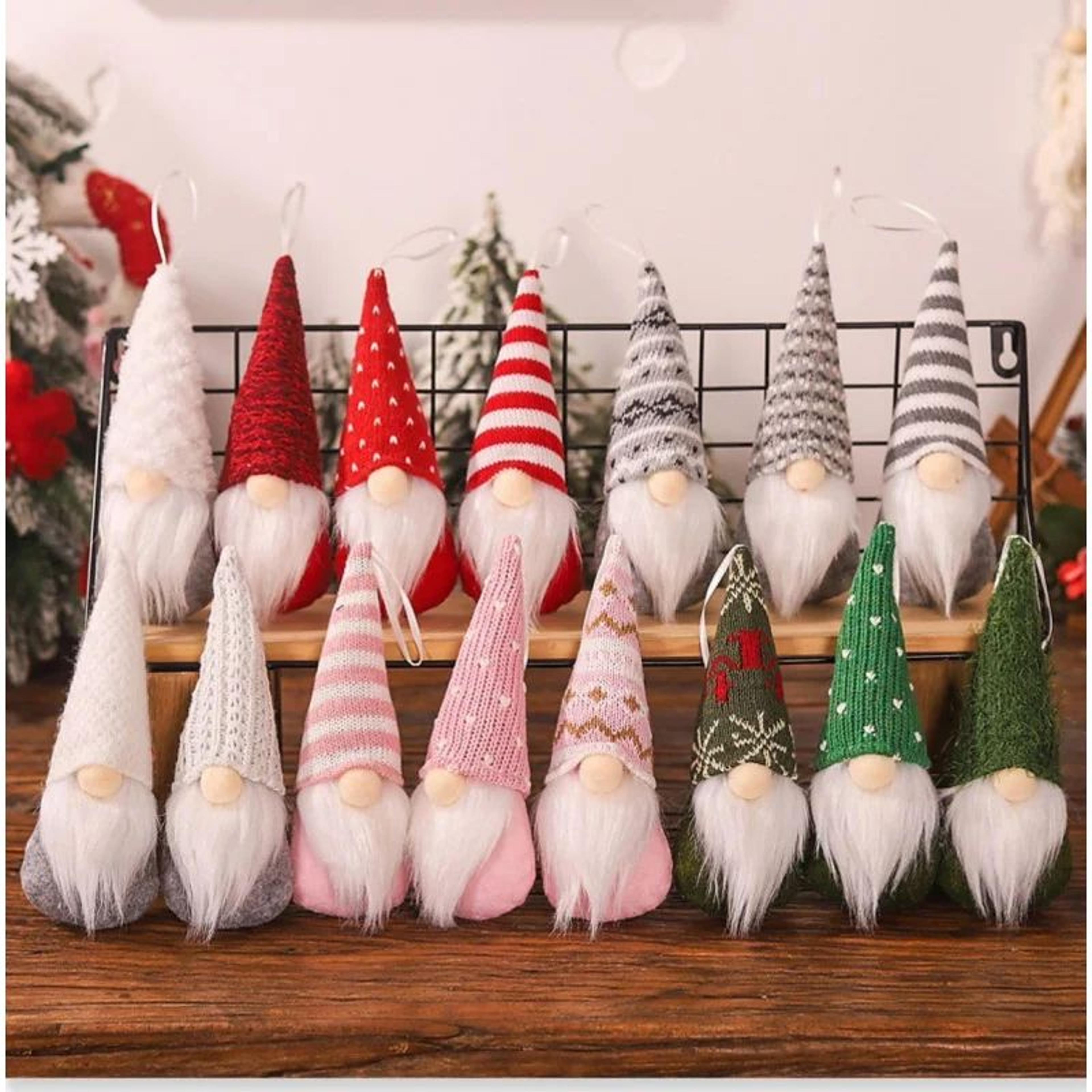 3pcs Plush Christmas Santa Elves Hanging Ornaments 2