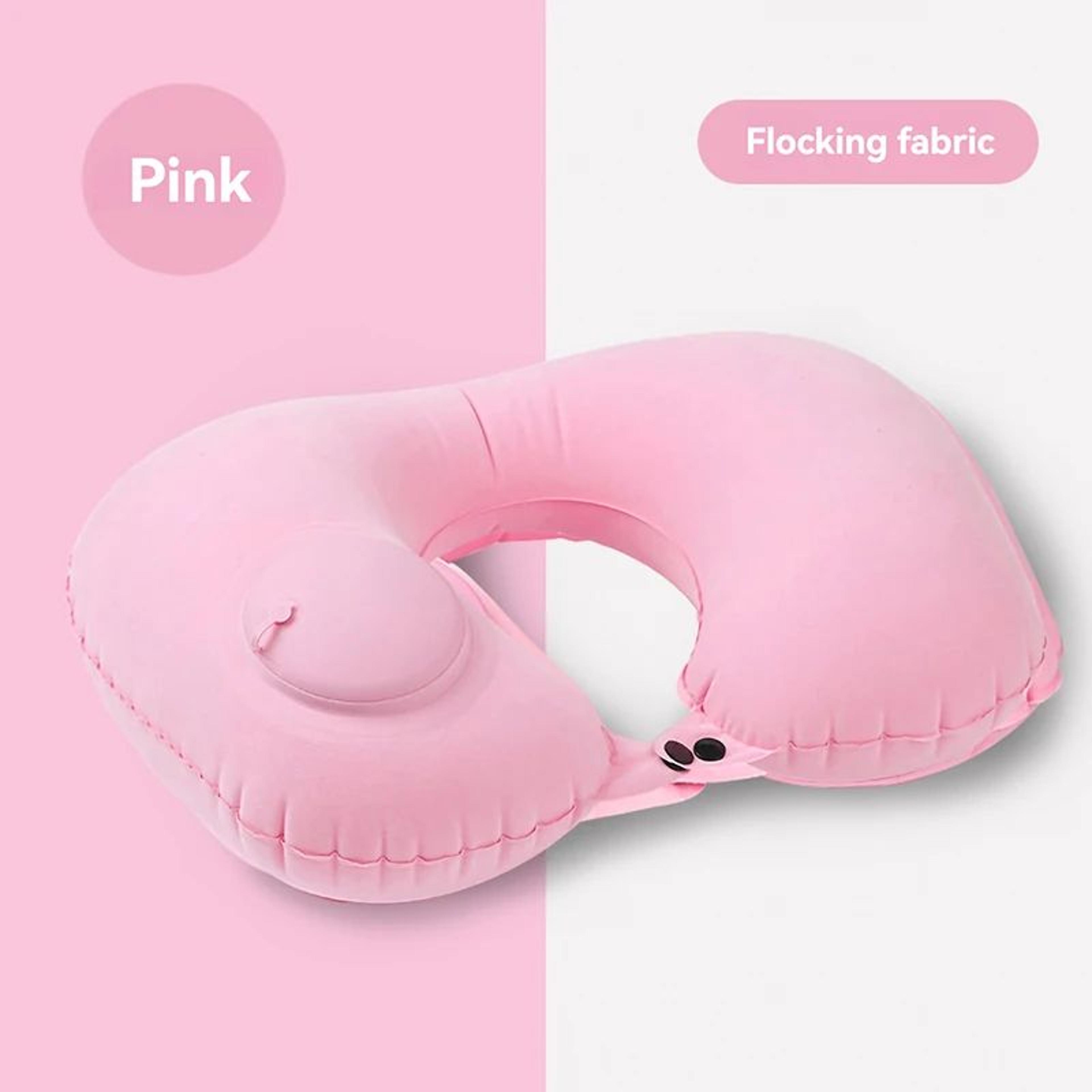 Inflatable UShaped Travel Neck Pillow Portable Comfort Cushion 14