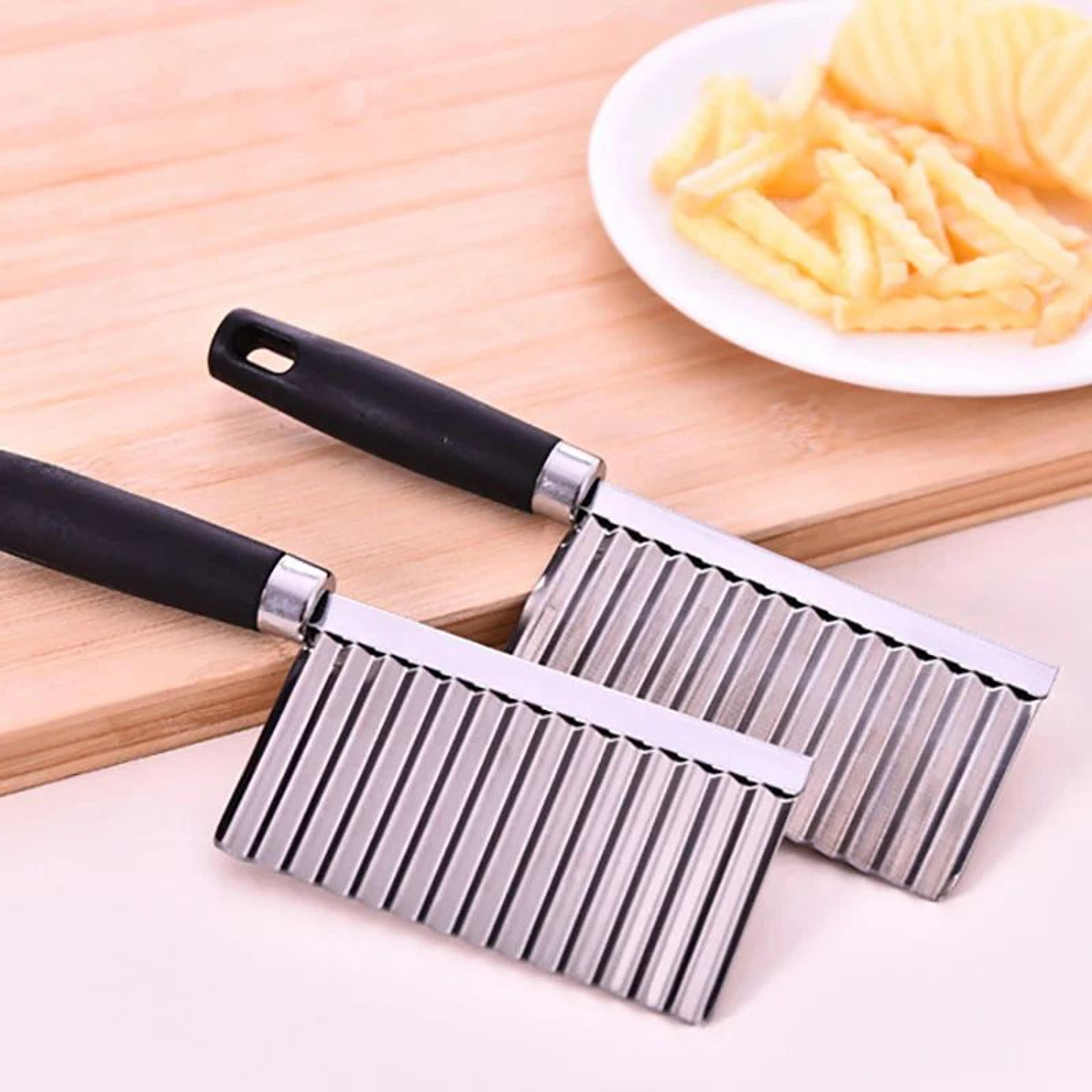 Stainless Steel Wavy Potato And Vegetable Cutter Kitchen Tool 3