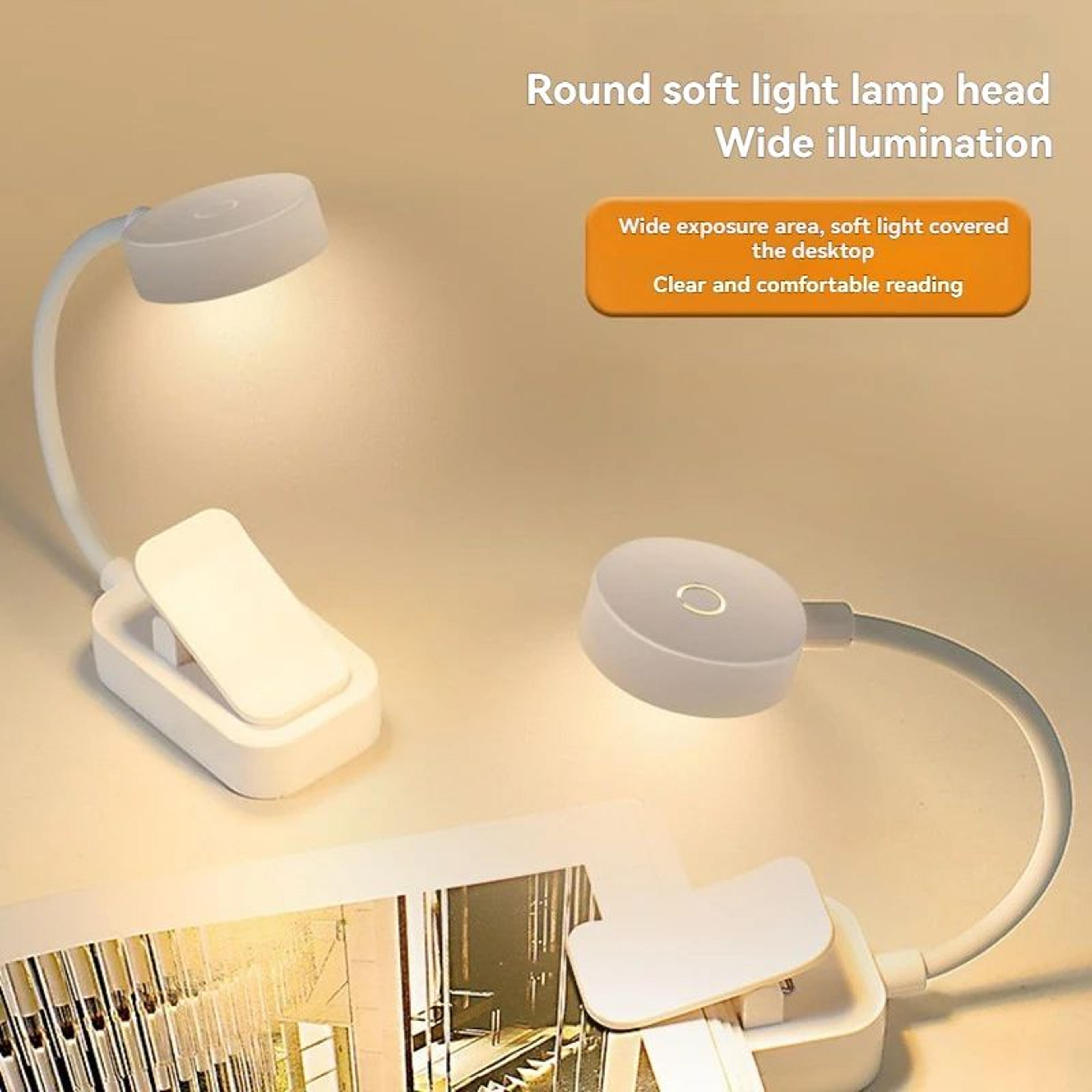 Mini USB Rechargeable ClipOn LED Reading Lamp 2