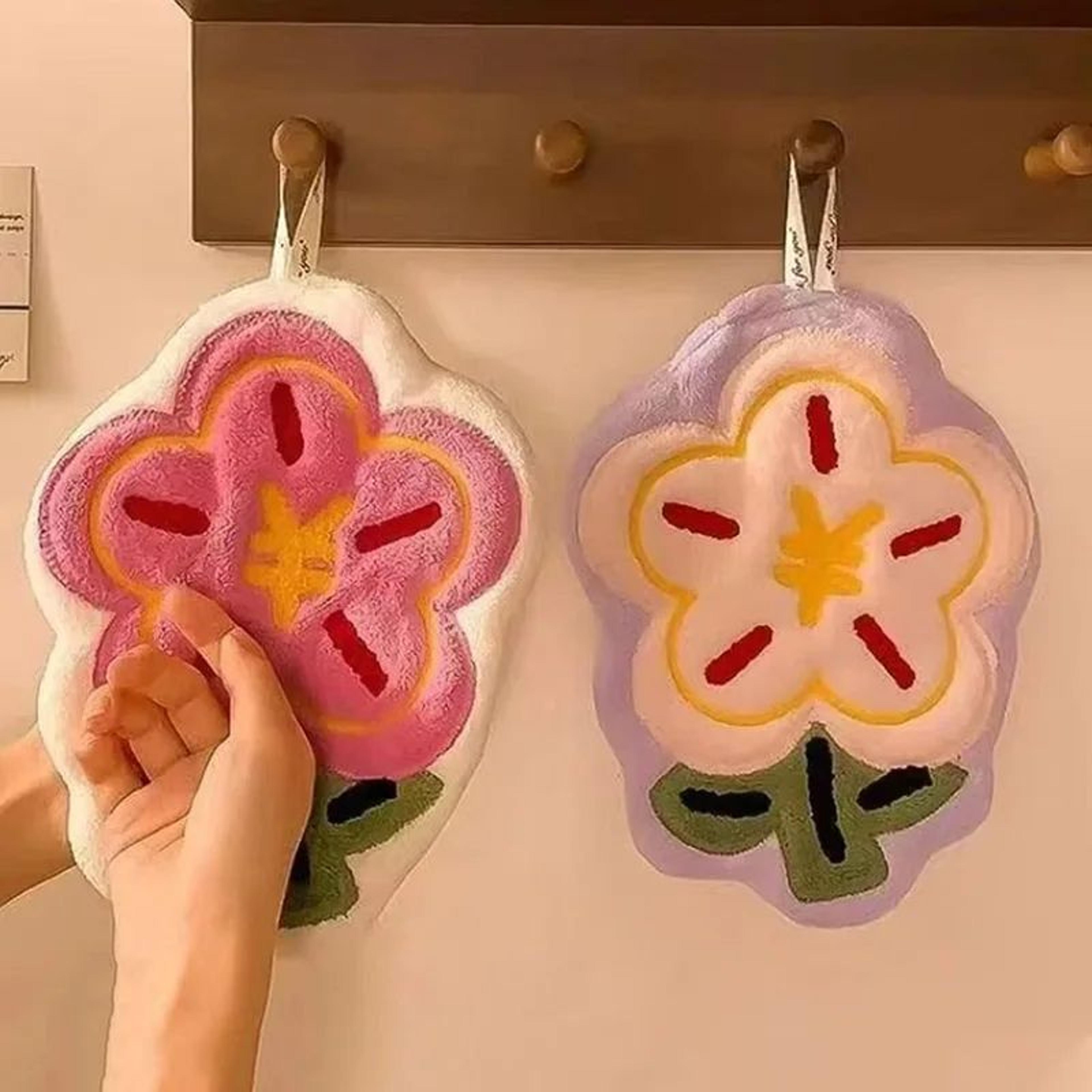 FlowerShaped Super Absorbent Hand Towel Cleaning Cloth 1