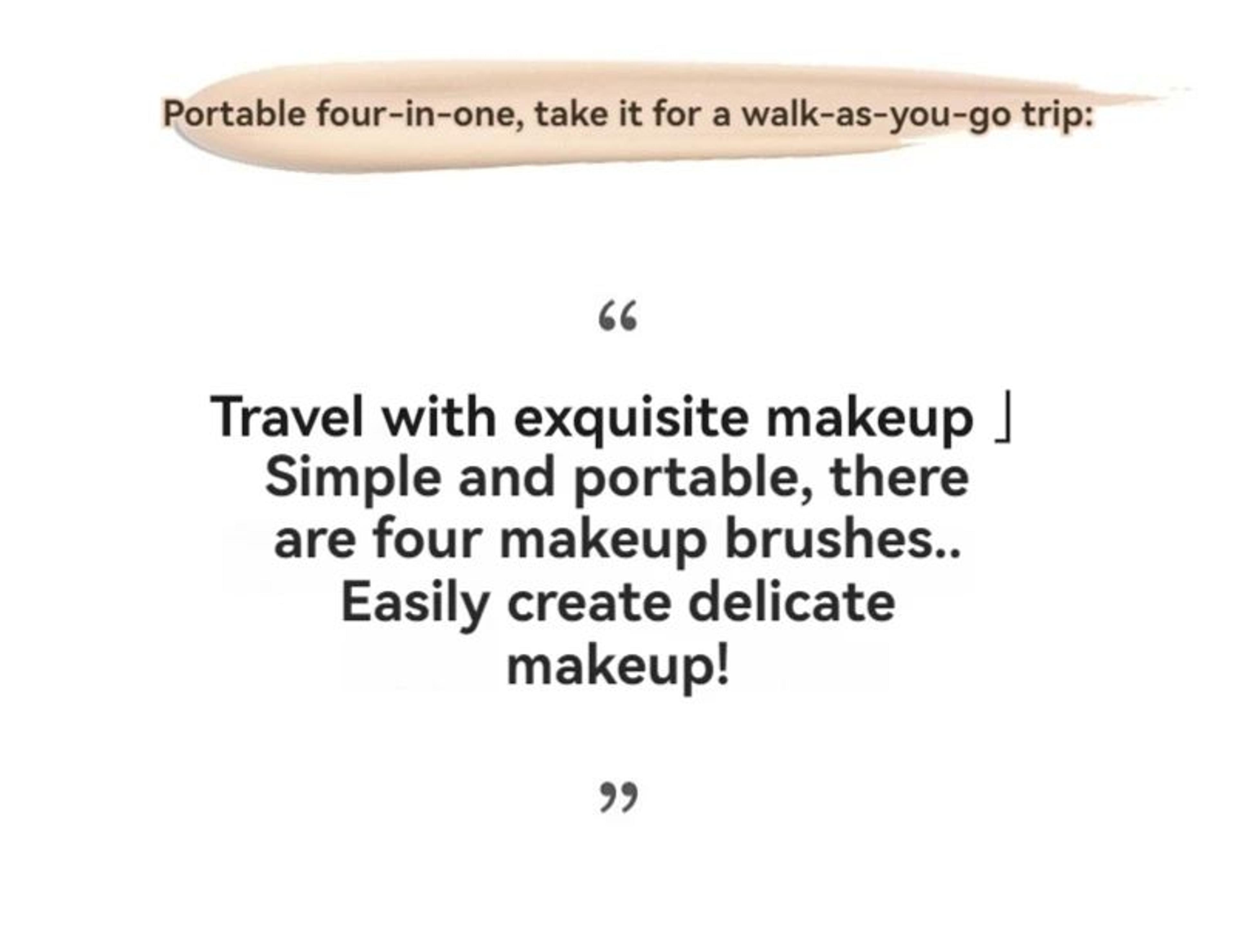 Portable 4in1 Telescopic Makeup Brush Travel Set 8
