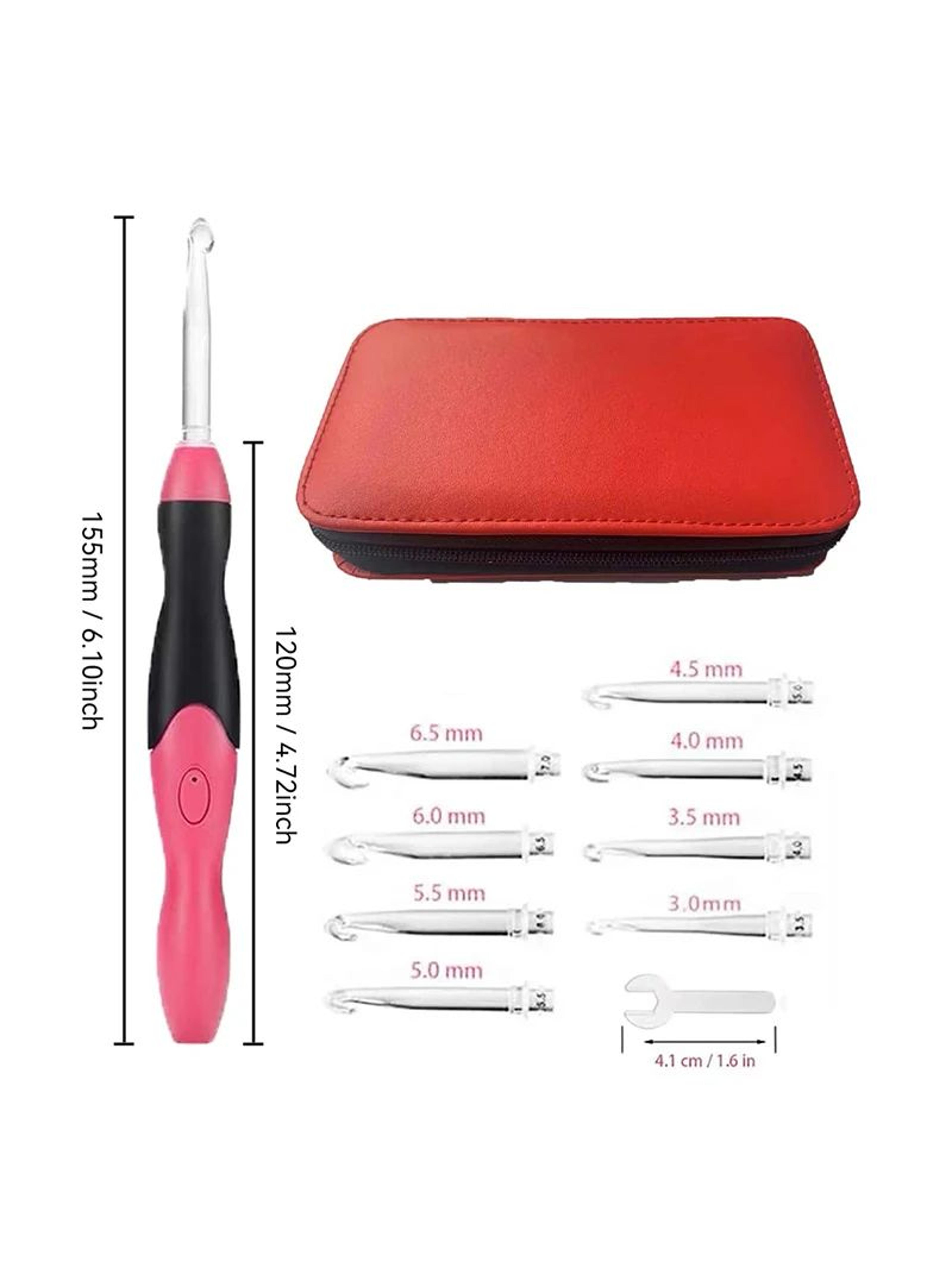 9 In 1 USB Rechargeable LED Crochet Hook Set 11