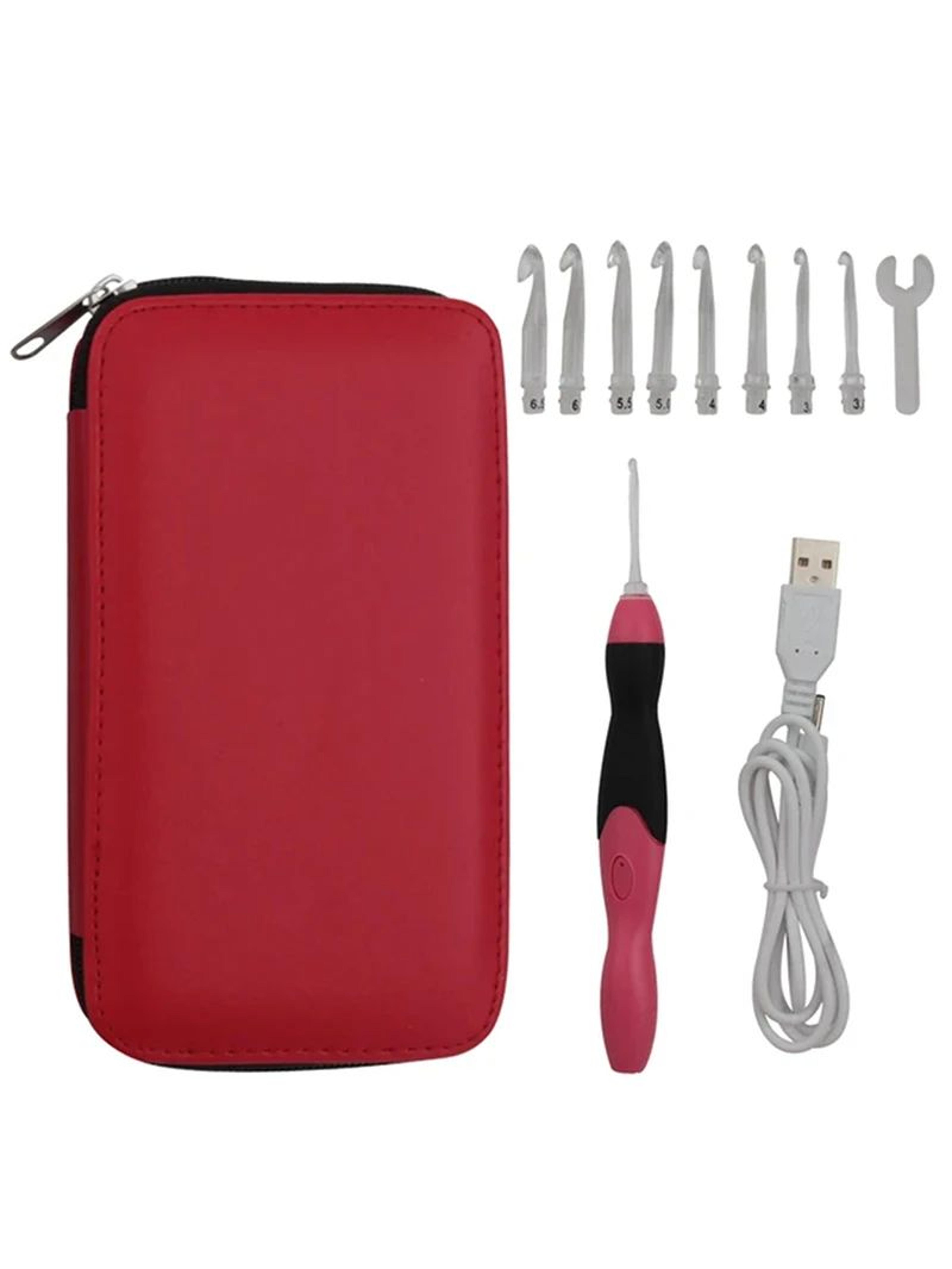 9 In 1 USB Rechargeable LED Crochet Hook Set 10