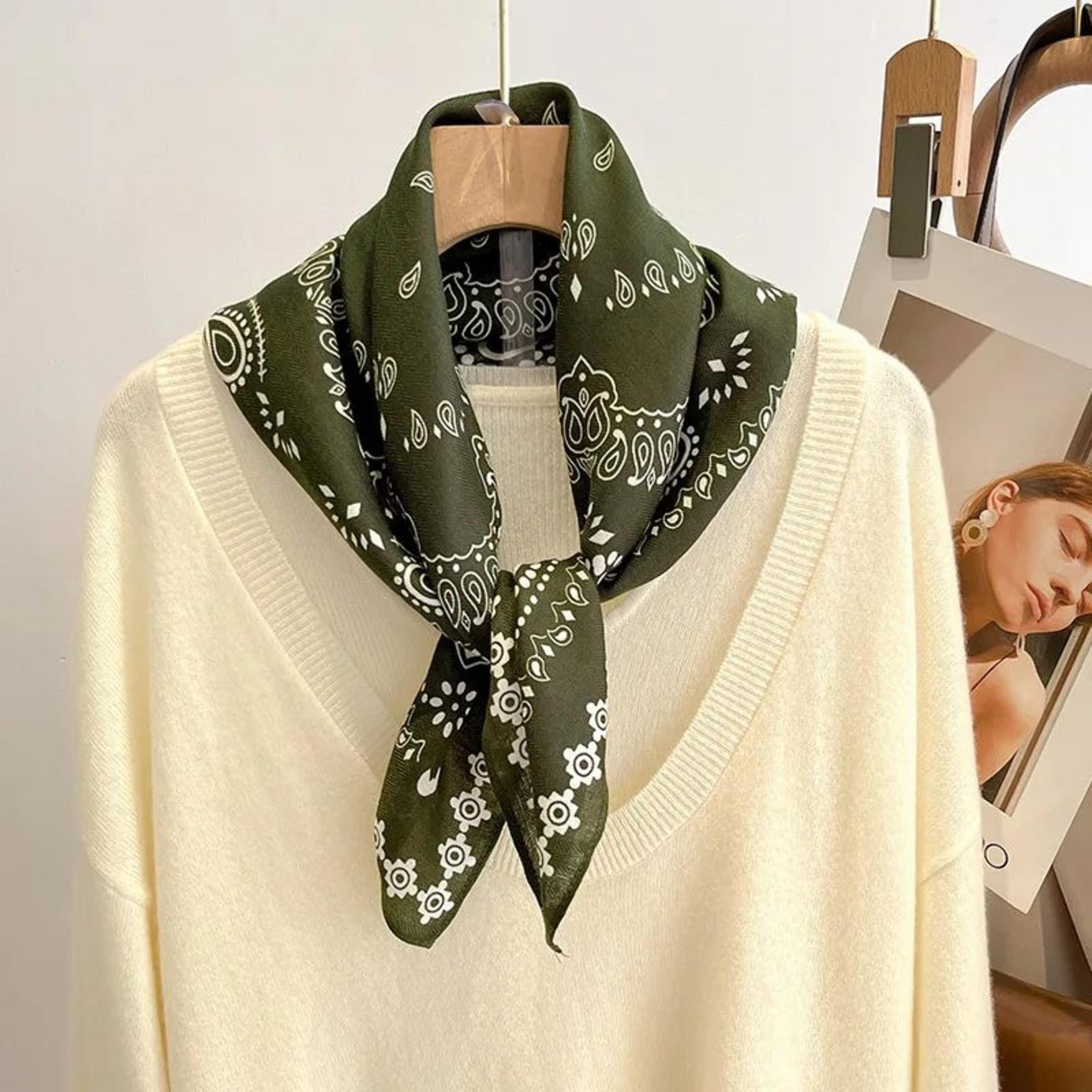 Floral Print Cotton Bandana Scarf 5