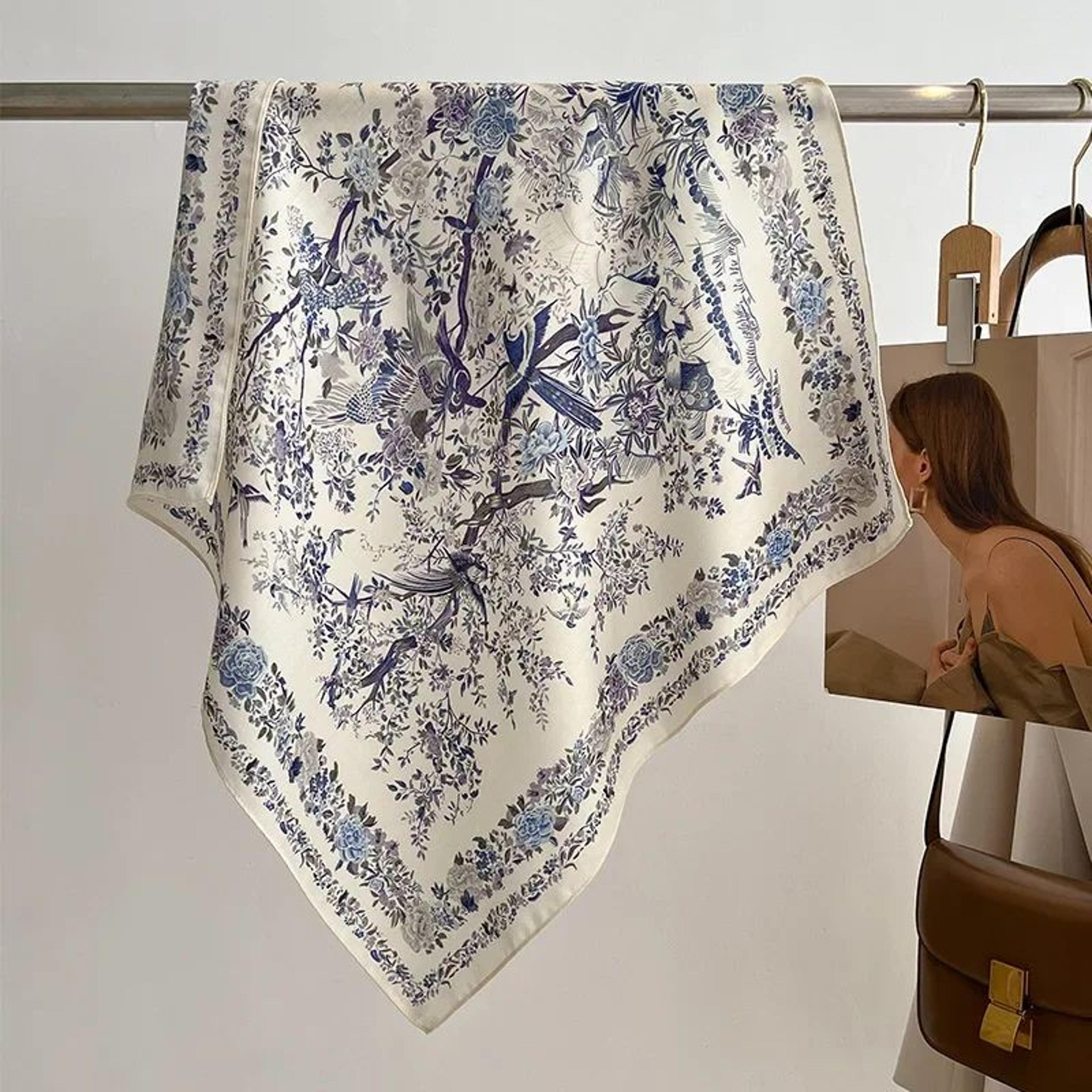 Floral Print Cotton Bandana Scarf 16