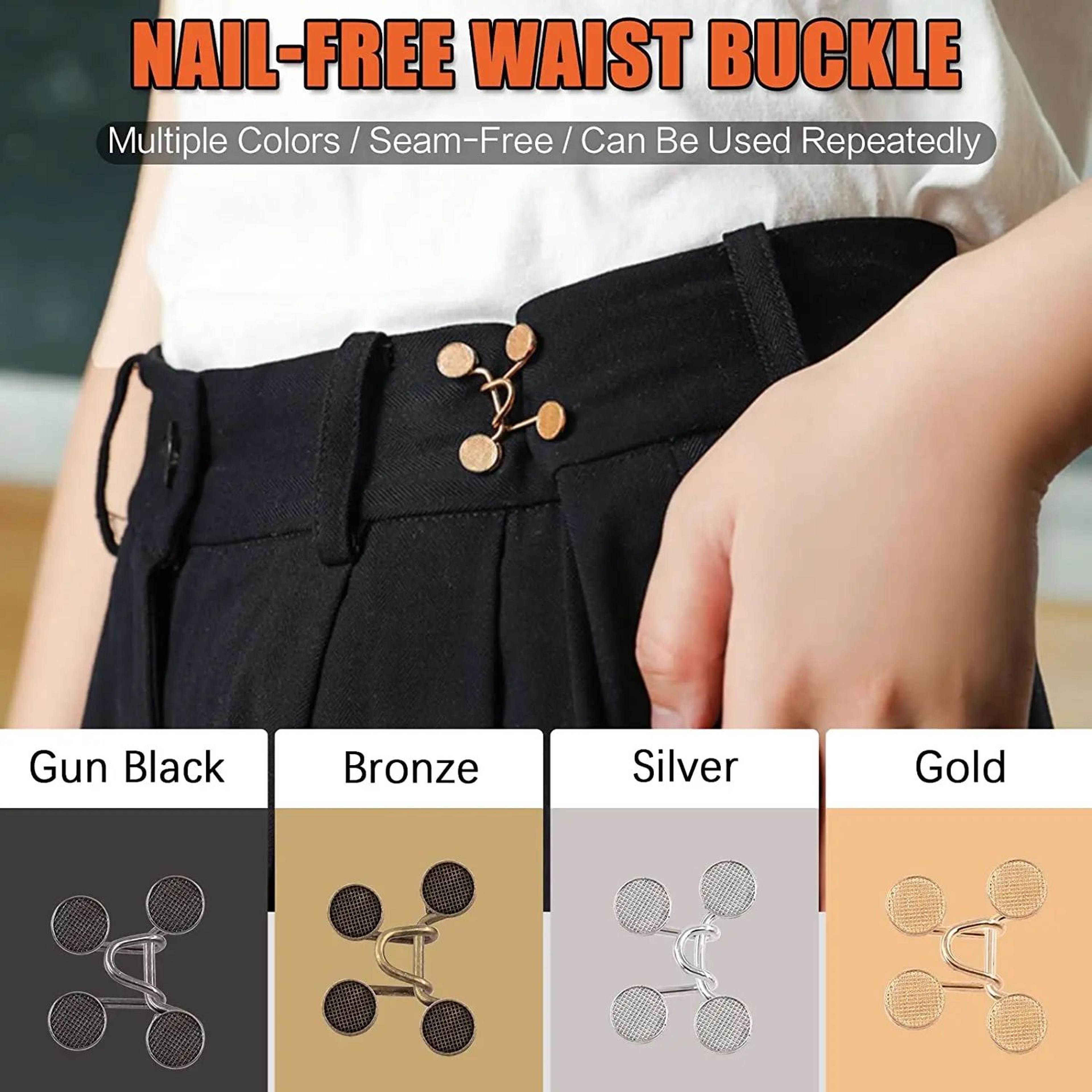 Adjustable Waist Extender Button Set For Jeans No Sewing 6