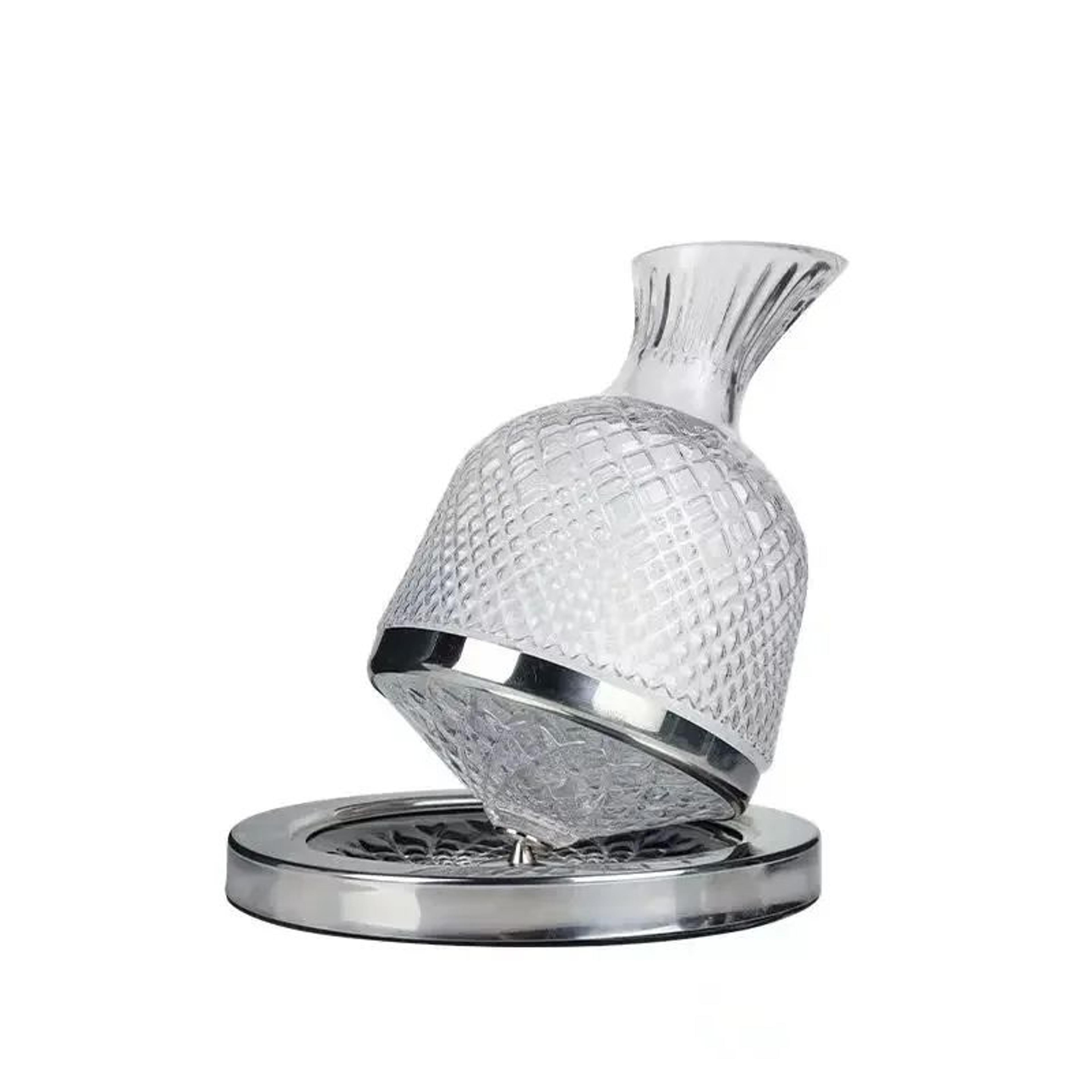 360 Rotating Crystal Glass Wine Decanter 1500 Ml 5