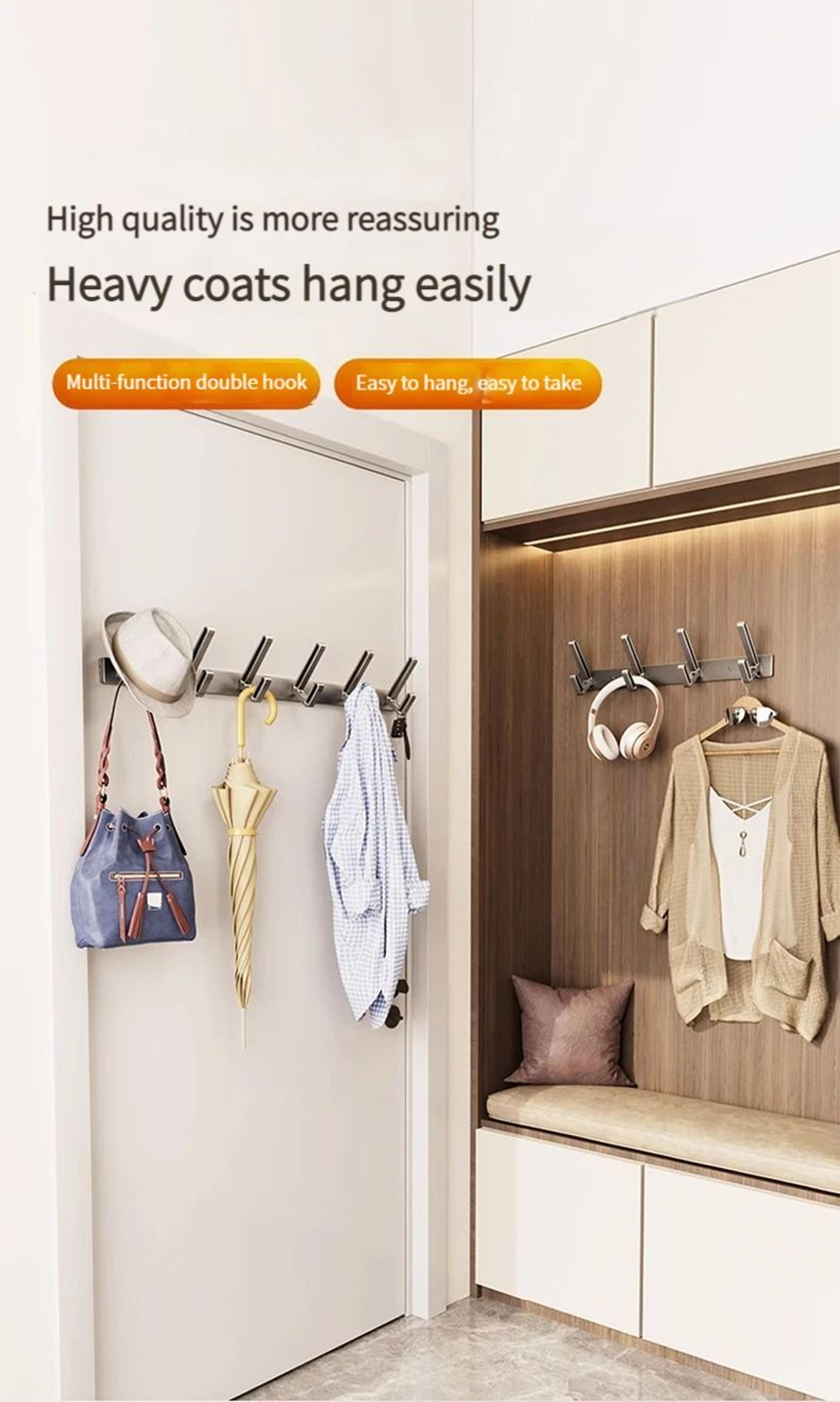 No Drill Aluminum Wall And Door Hook 5