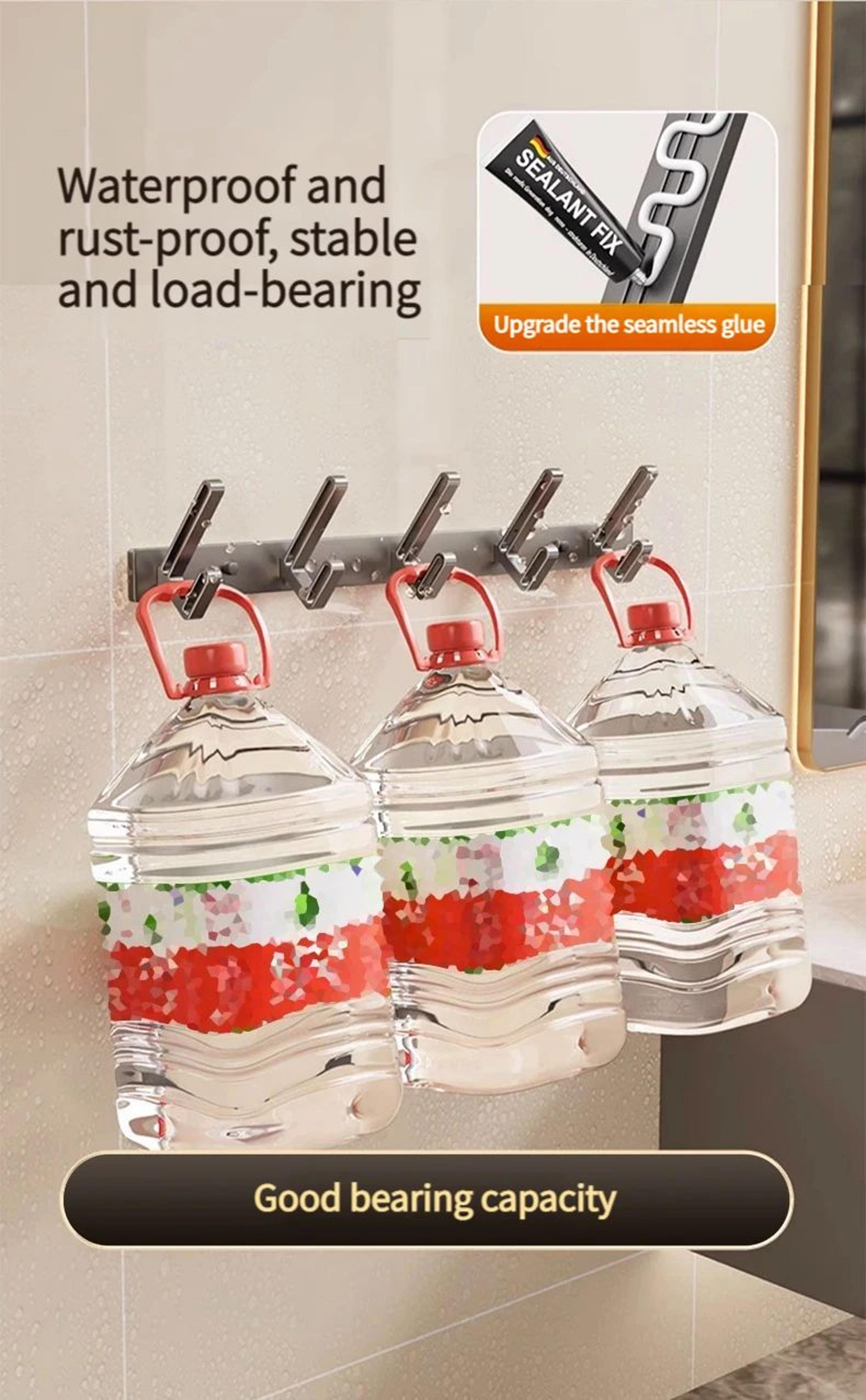 No Drill Aluminum Wall And Door Hook 8