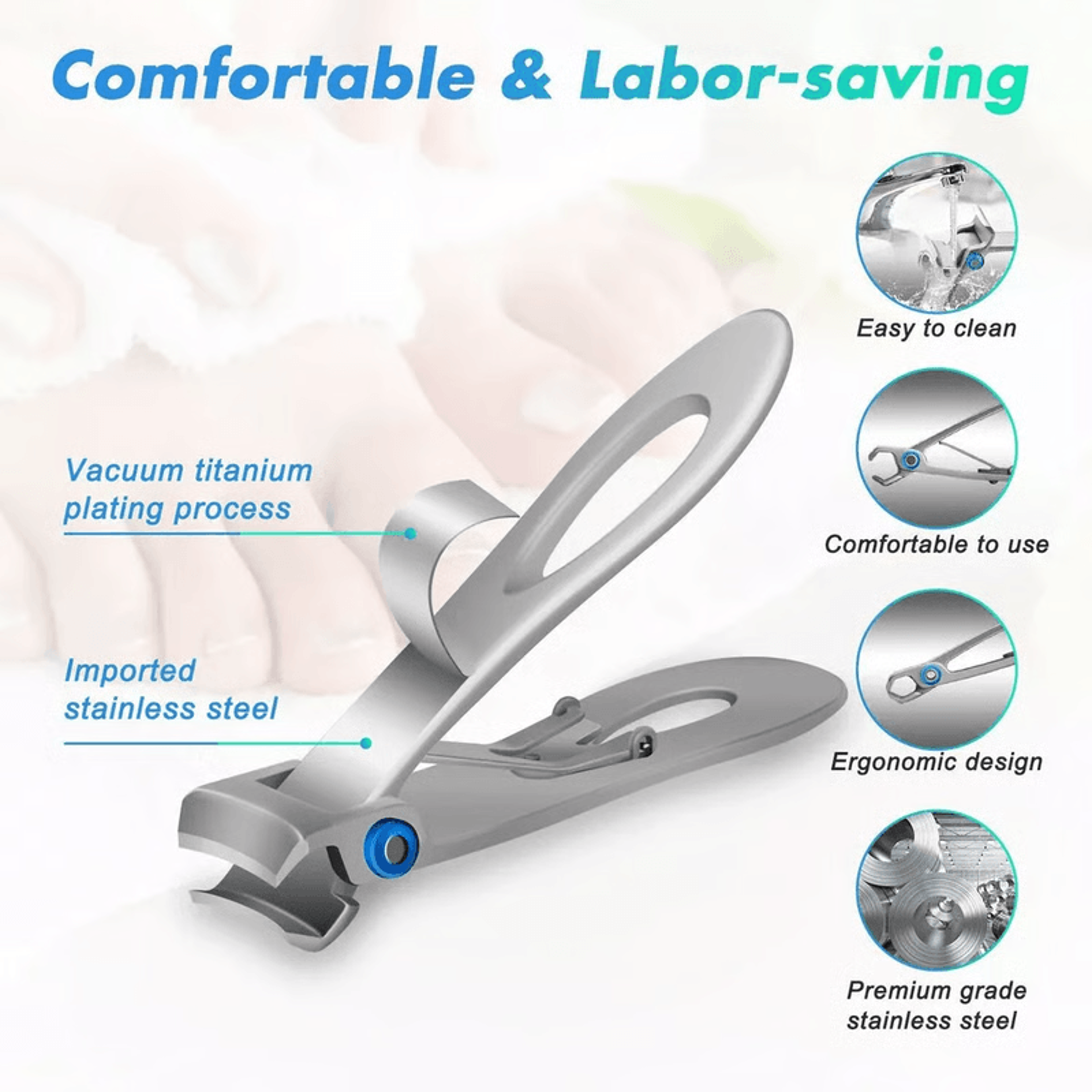 Extra Large Toenail Clippers For Thick Hard Nails Clean Controlled Trims 6