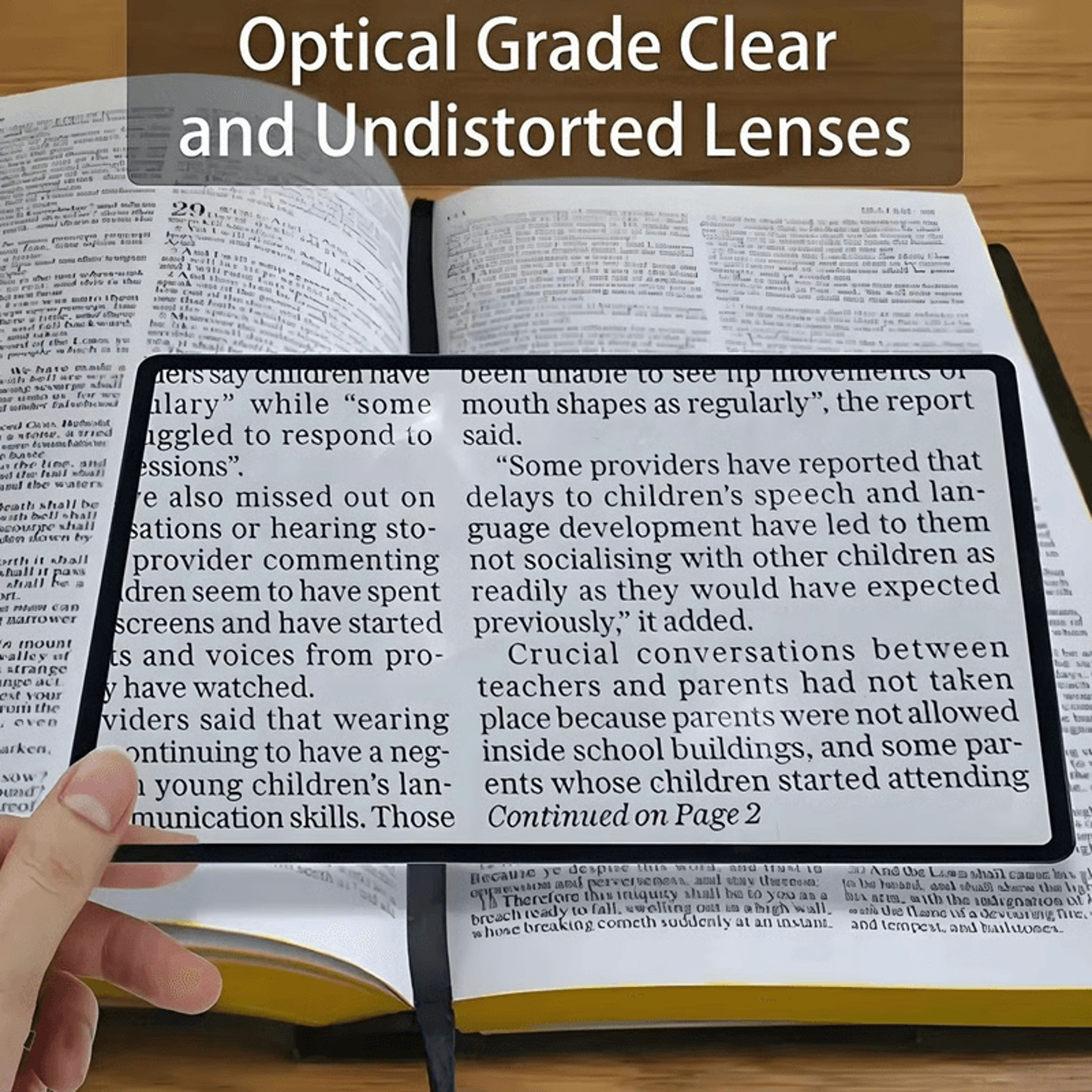 Full Page Magnifying Sheet For Smooth Reading Clear Text And Less Eye Strain 1