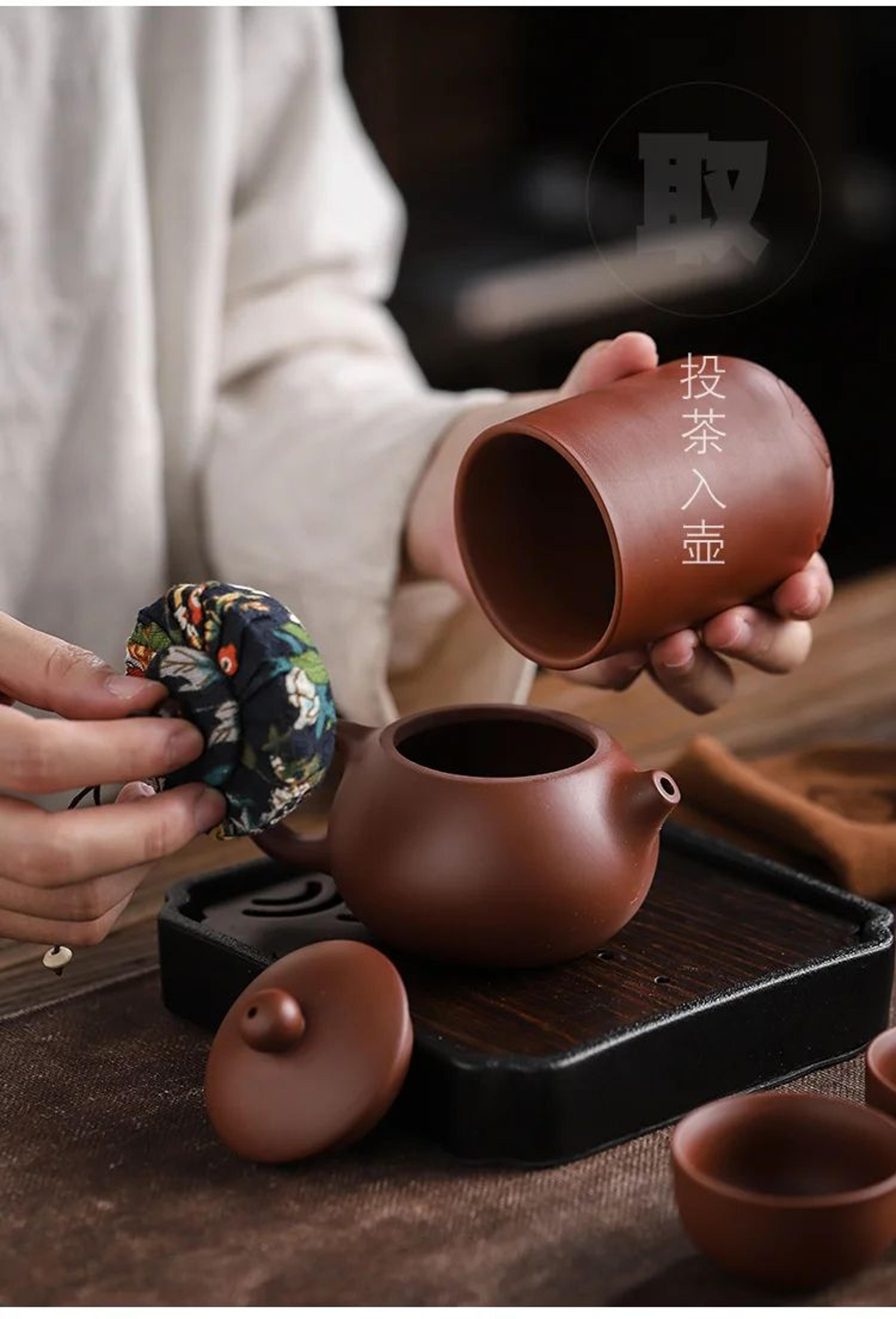 Portable Purple Sand Gaiwan Tea Set For Travel 9