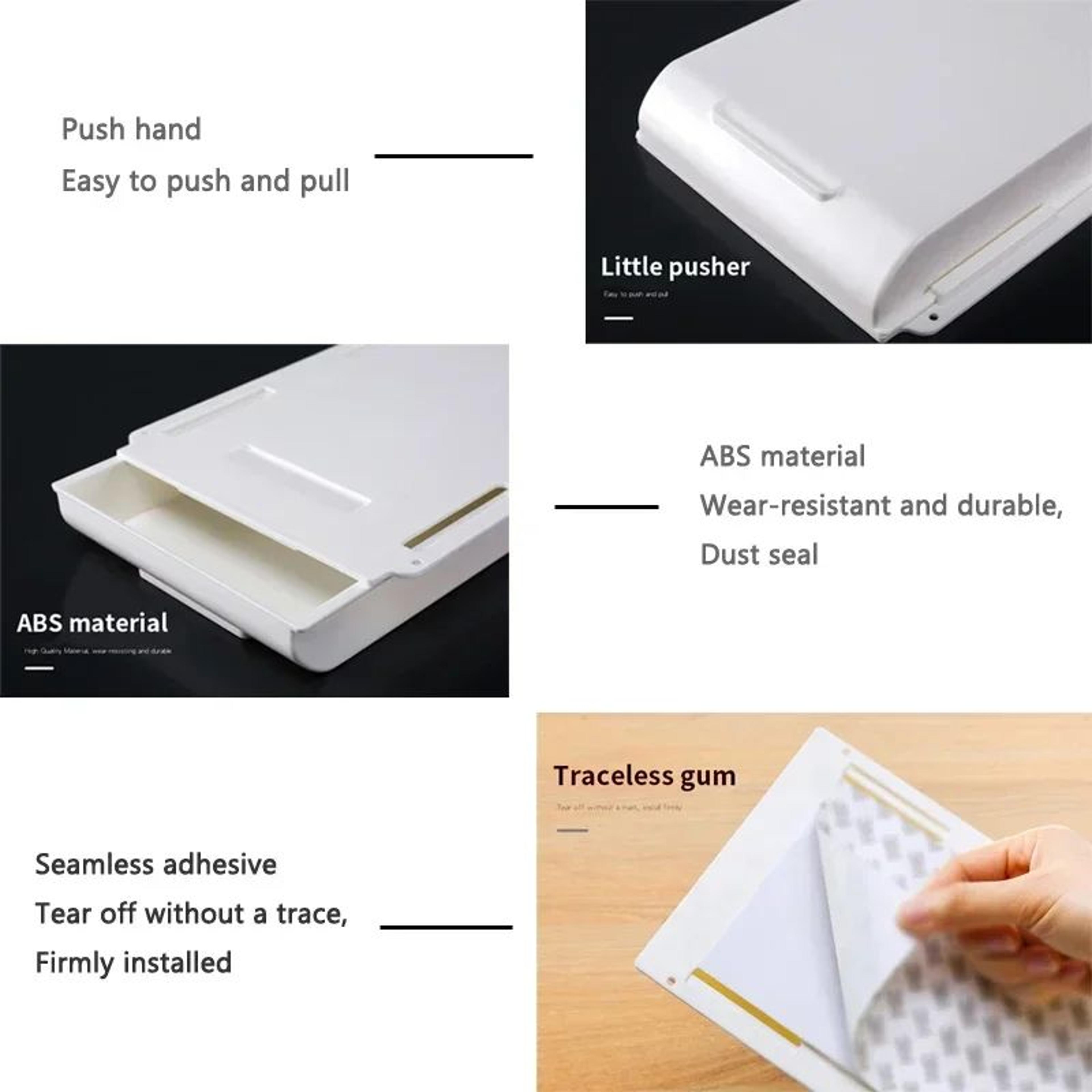 Under Desk Self Stick Hidden Storage Drawer Box 2