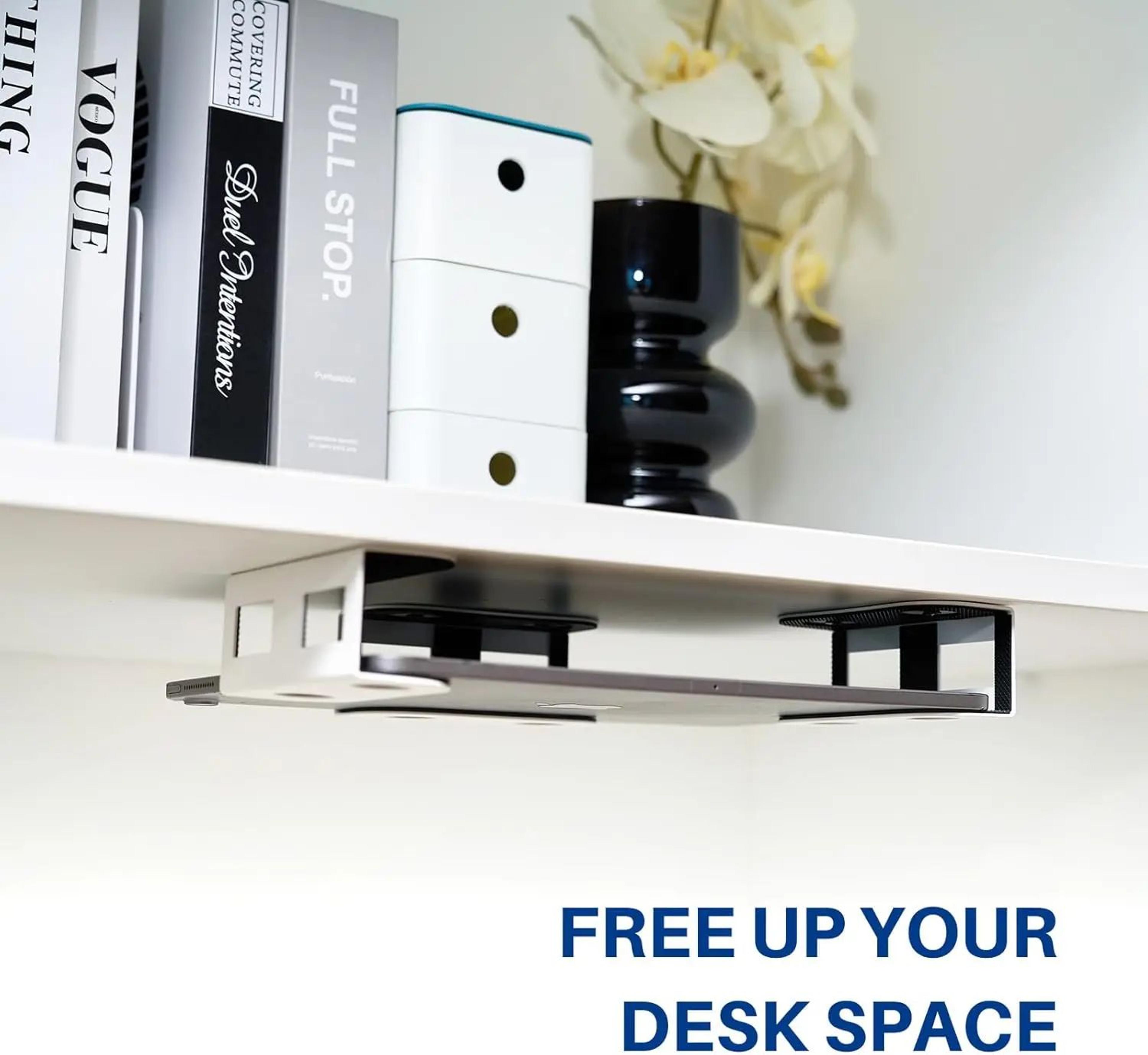 Under Desk Laptop Storage Mount With AntiScratch Silicone 1