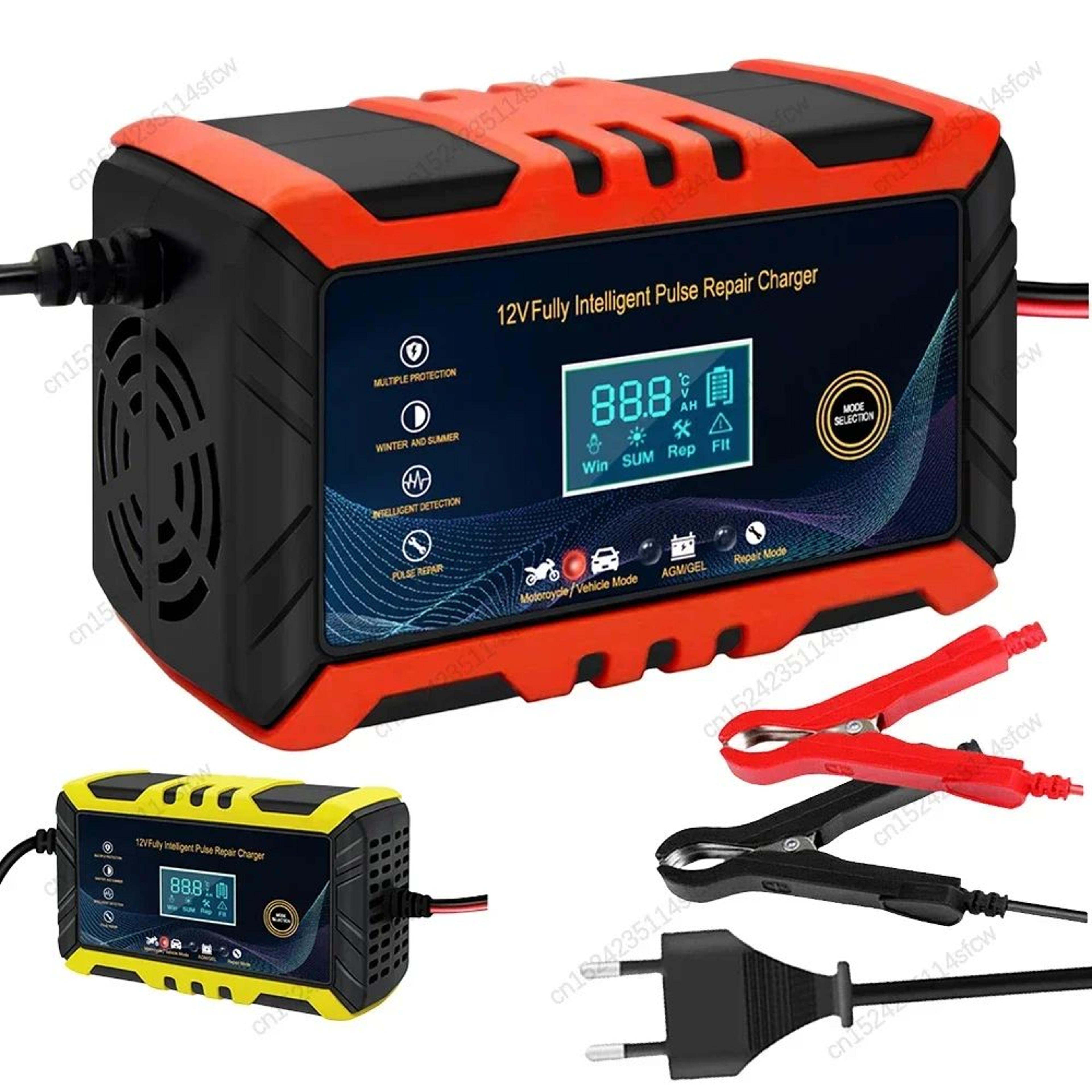 12V 6A Automatic Smart Battery Charger With LCD Pulse Repair 0
