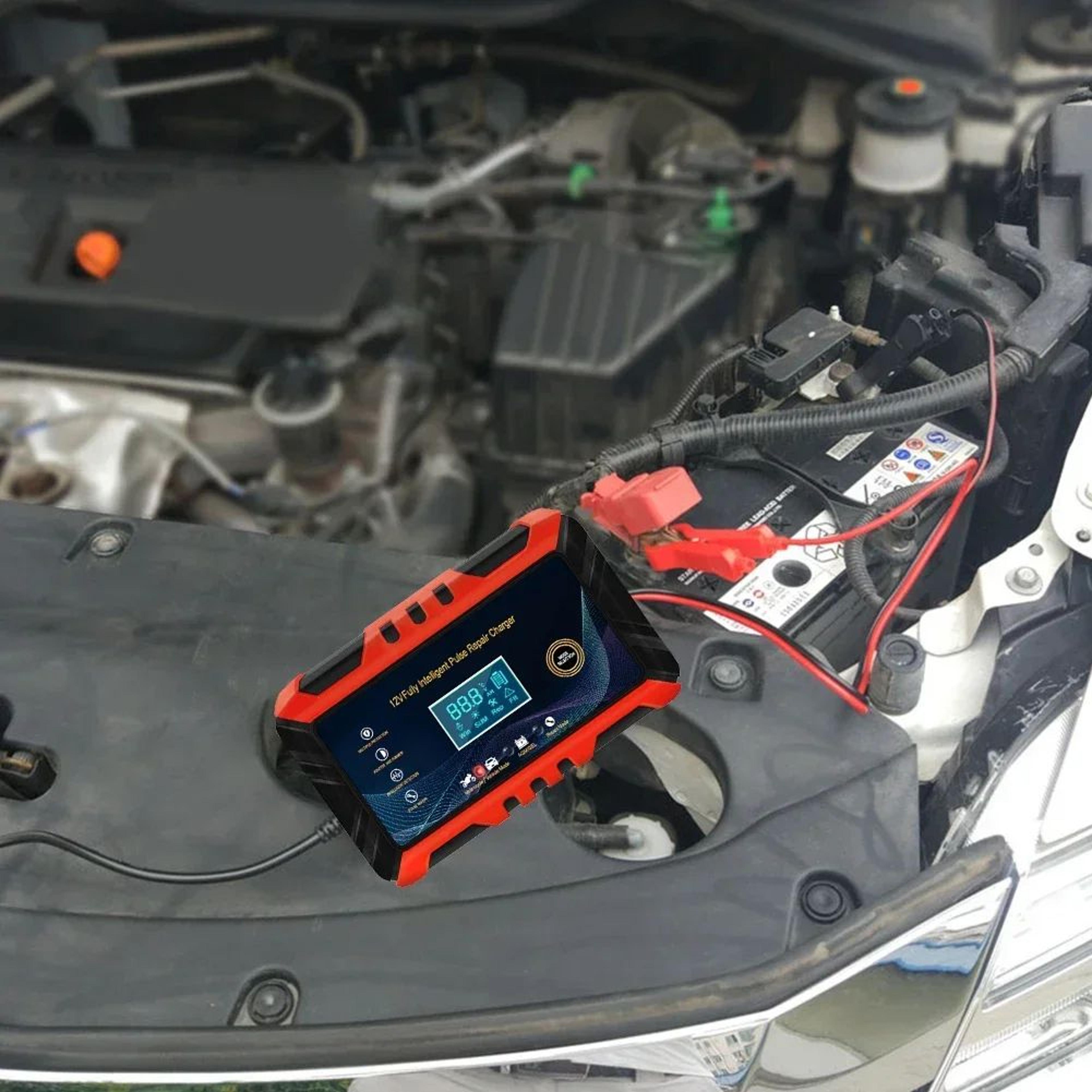 12V 6A Automatic Smart Battery Charger With LCD Pulse Repair 2