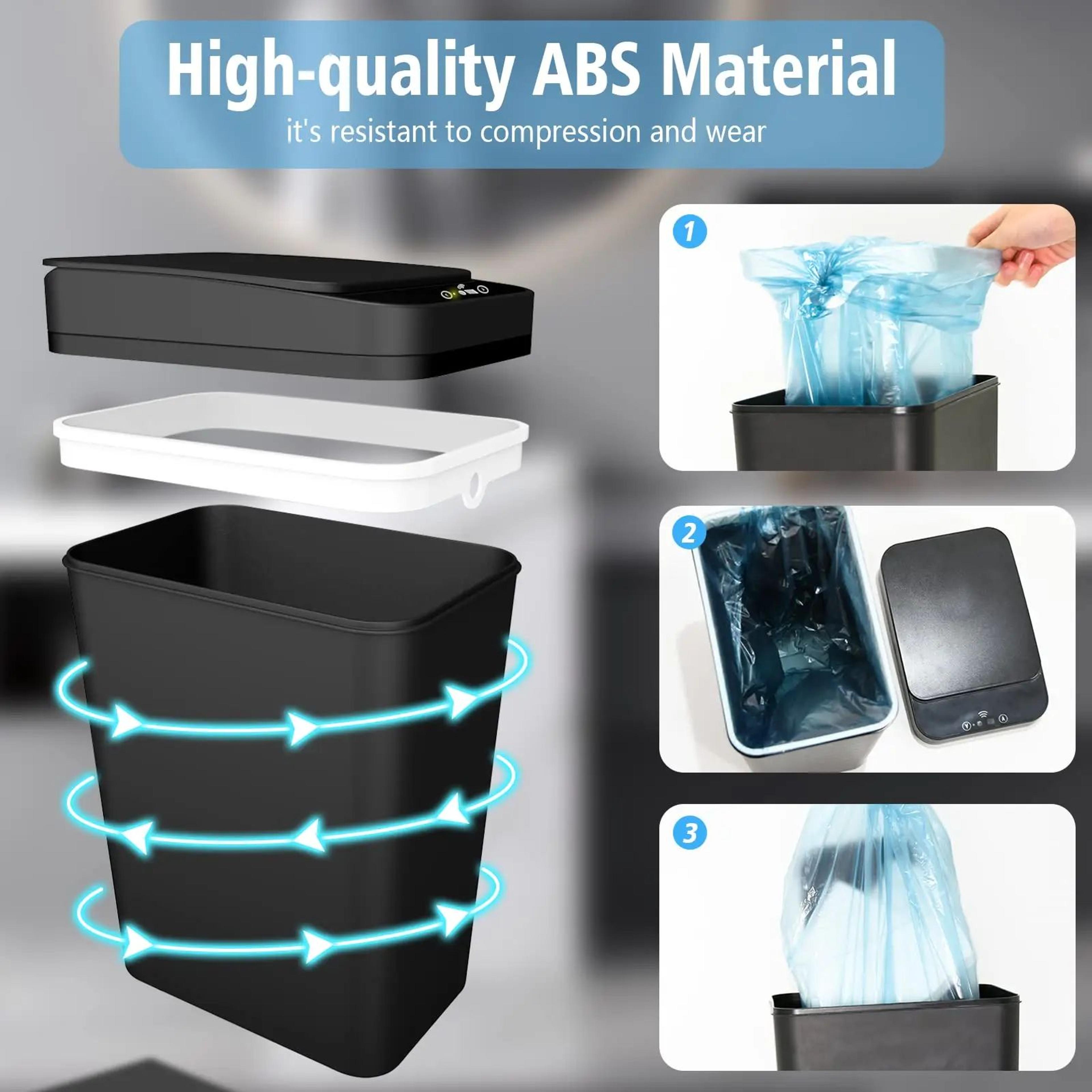 Touchless Motion Sensor Bathroom Trash Can With Lid 2