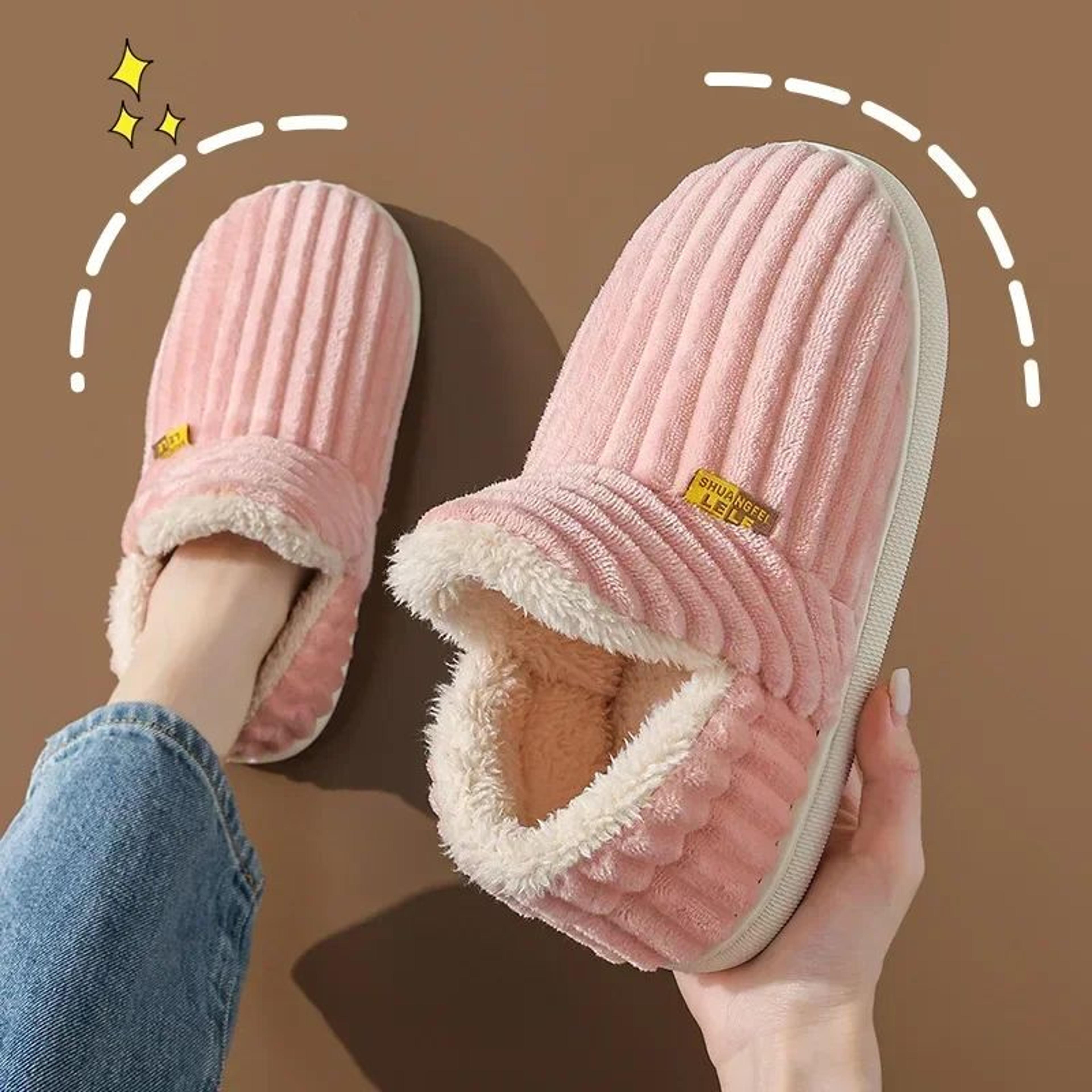 Furry Plush Winter Slippers Cozy Indoor Slides 6