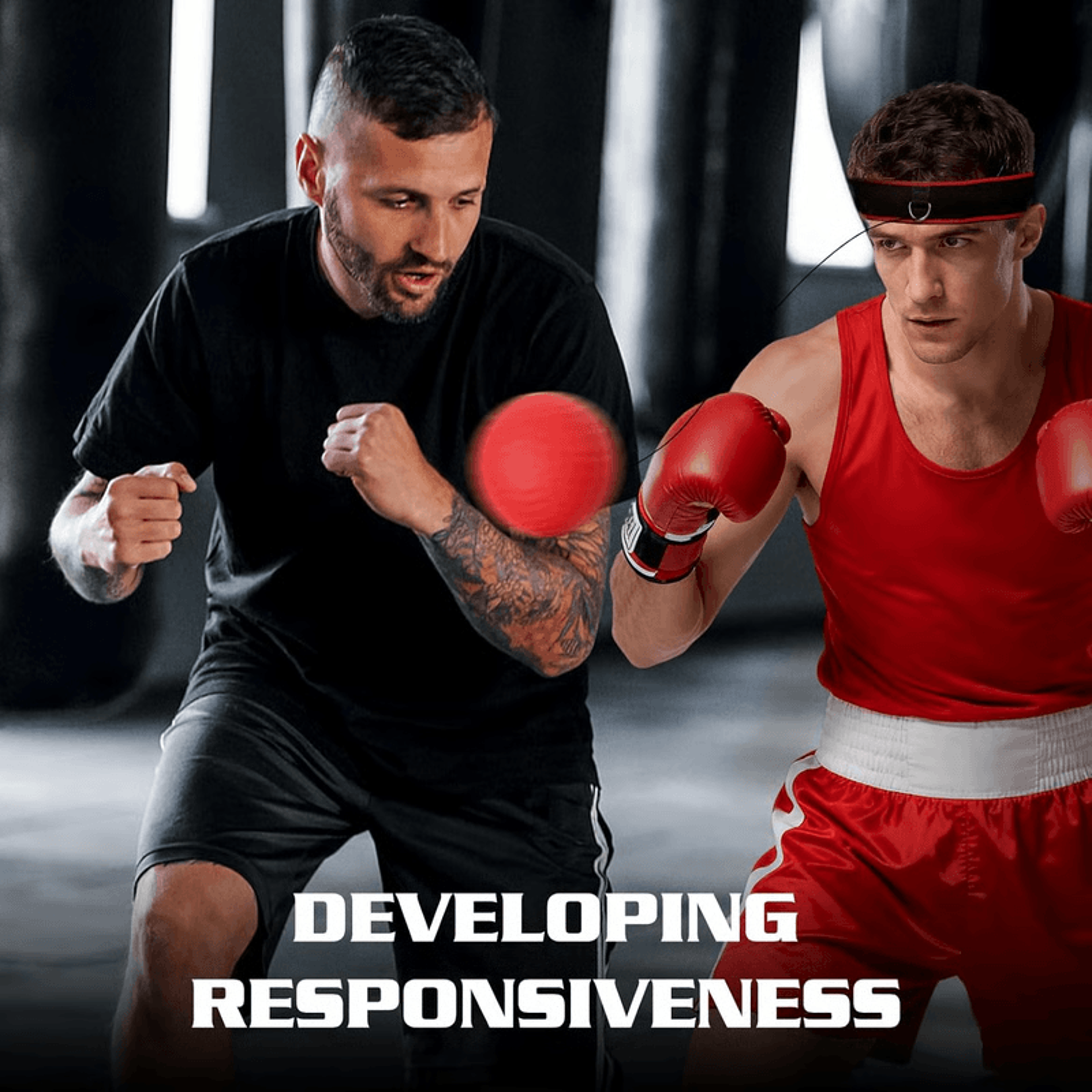 Boxing Reflex Ball Headband Set  Improve Speed Focus  HandEye Coordination 8