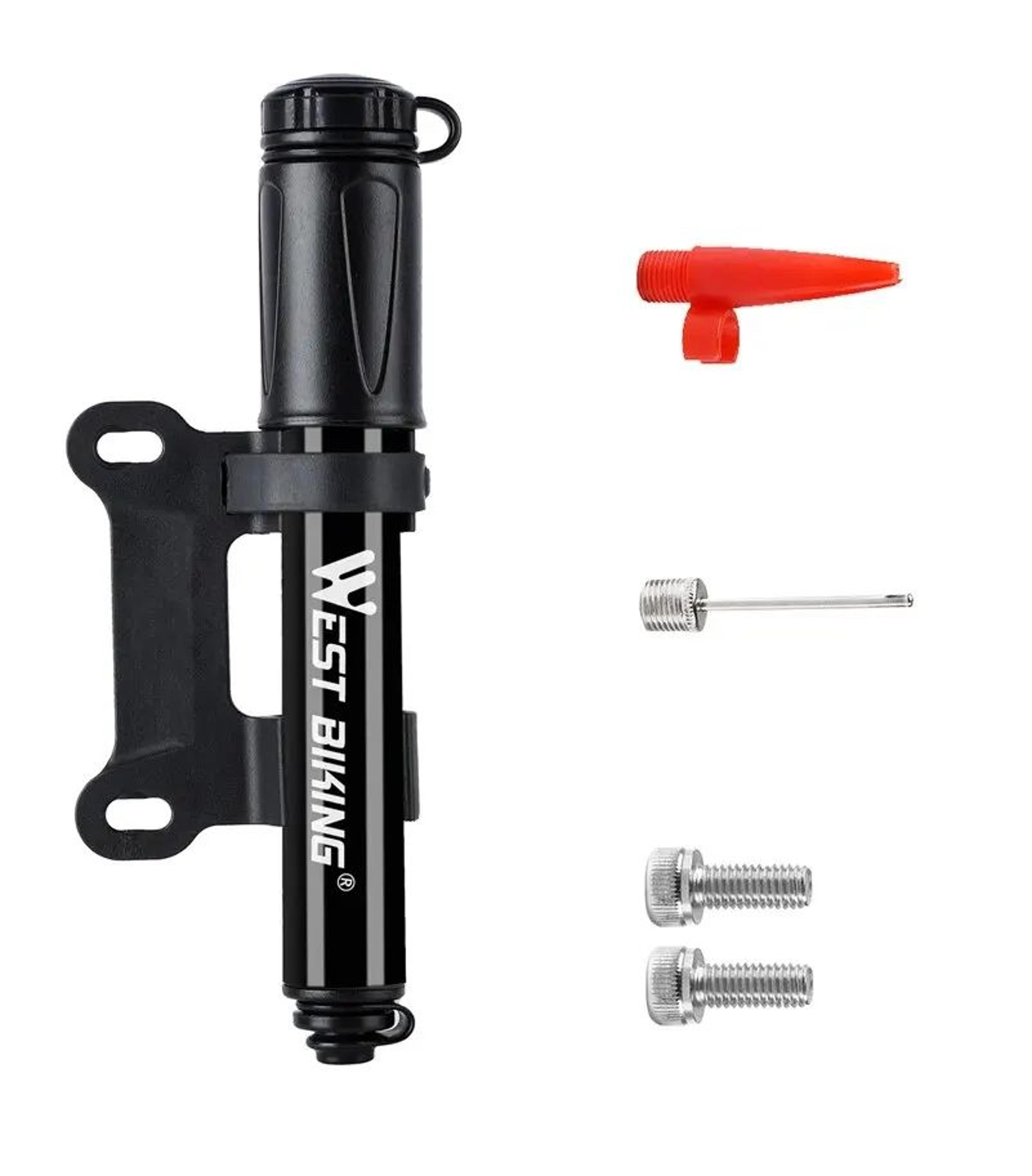 WEST BIKING Mini Bike Pump 100PSI Aluminum Alloy 16