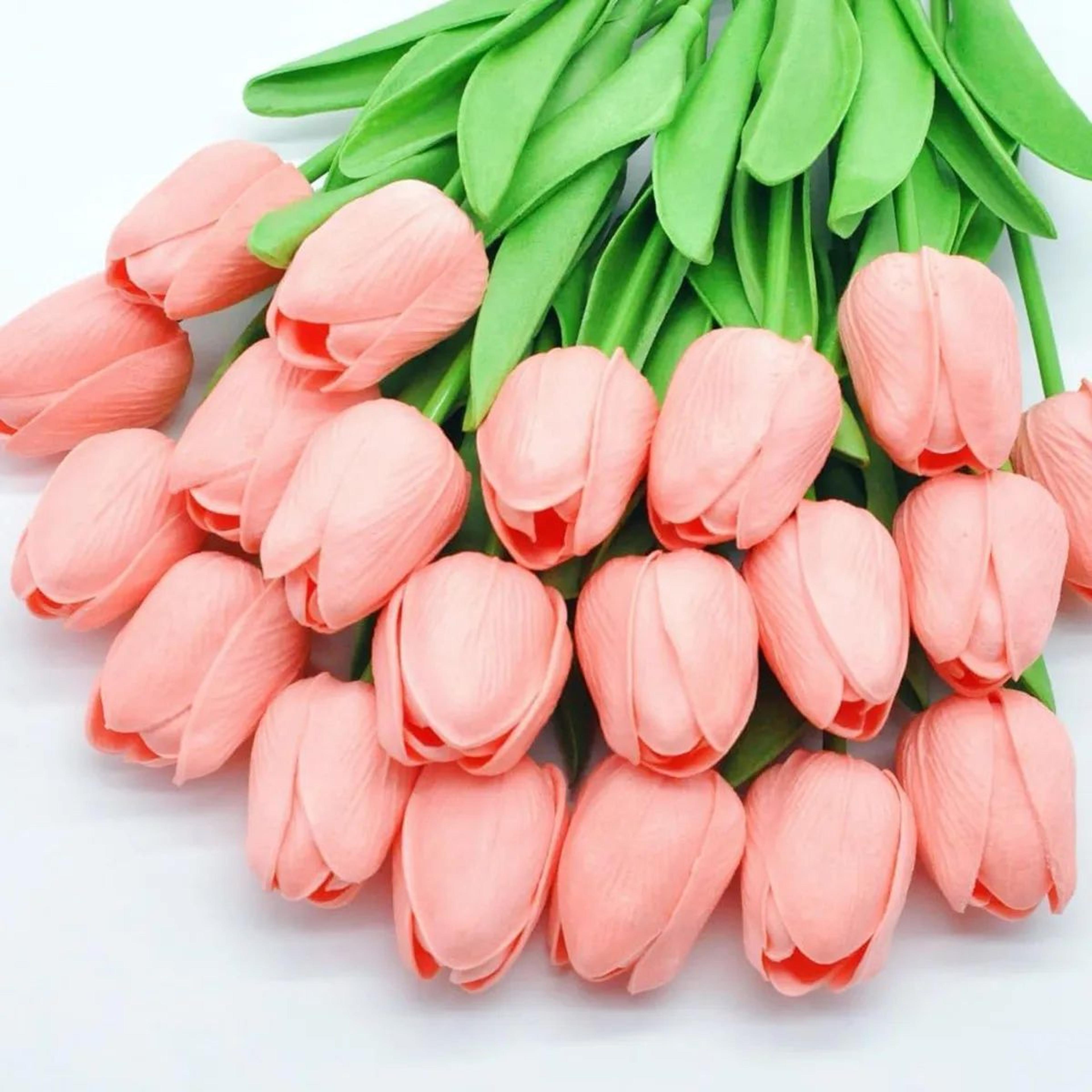 10Pcs Realistic Artificial Tulip Flowers For Home Decor 5