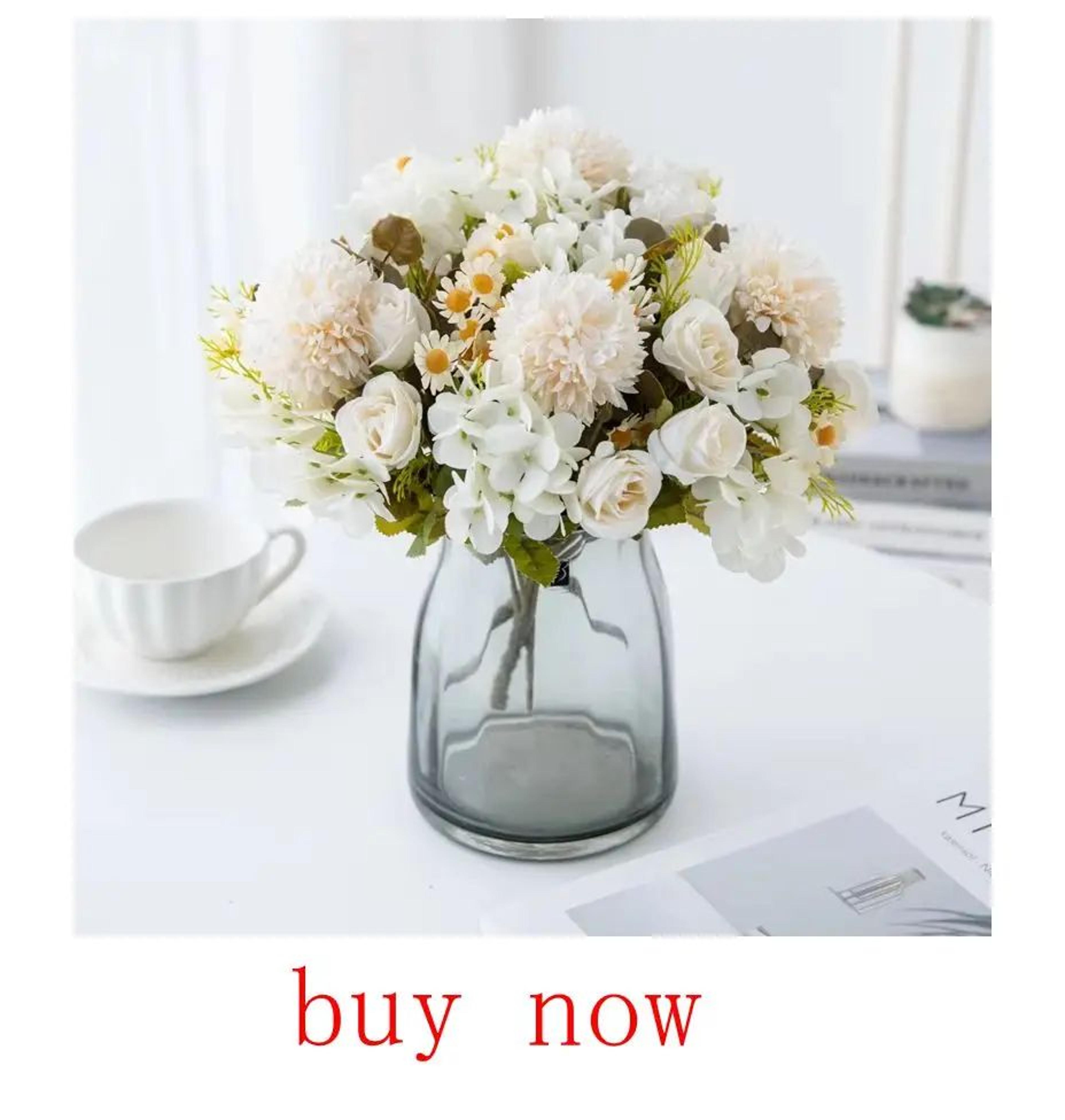 Silk Rose Artificial Flowers For Wedding Home Garden Decor 9