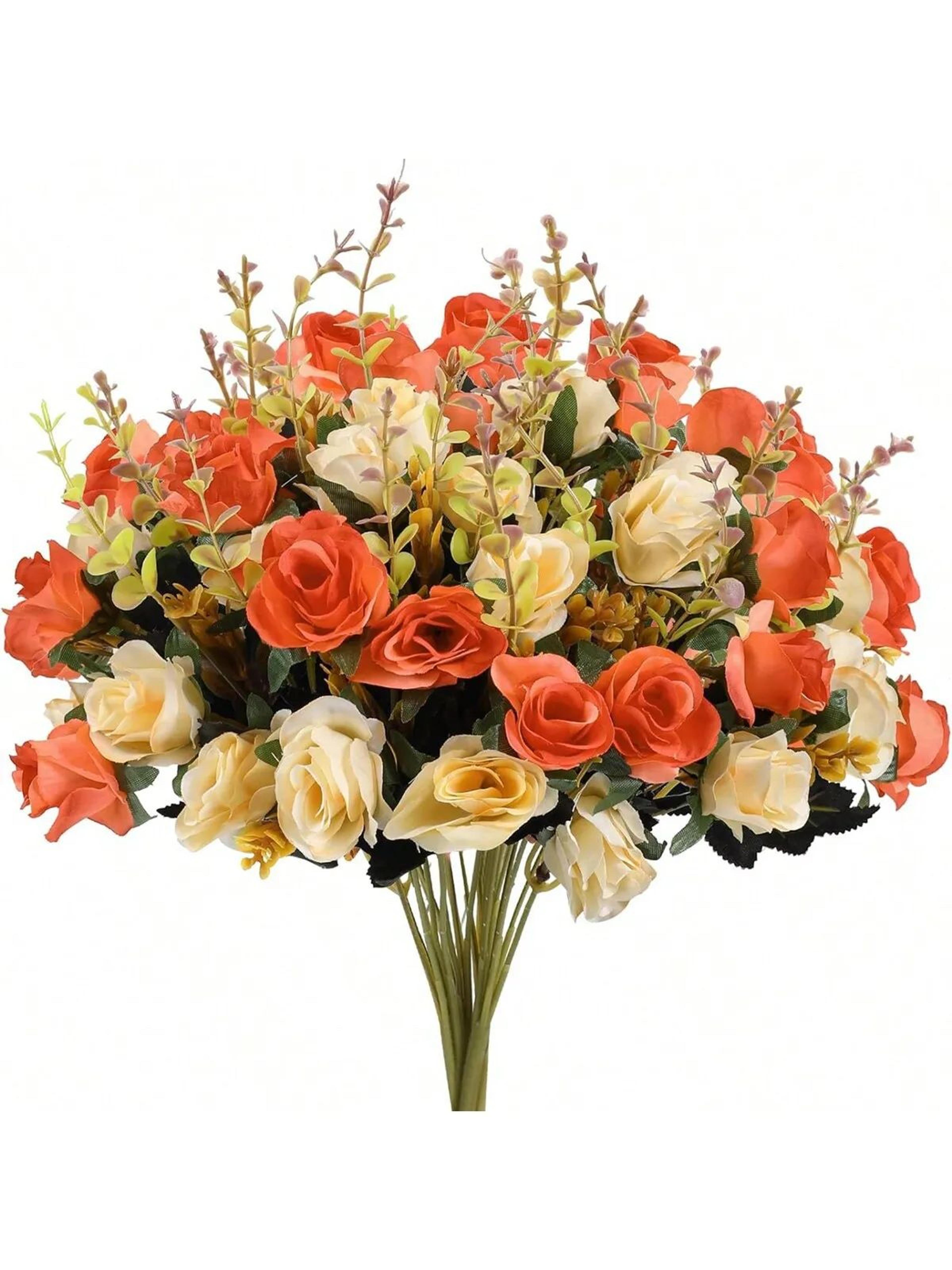 Silk Rose Artificial Flowers For Wedding Home Garden Decor 10