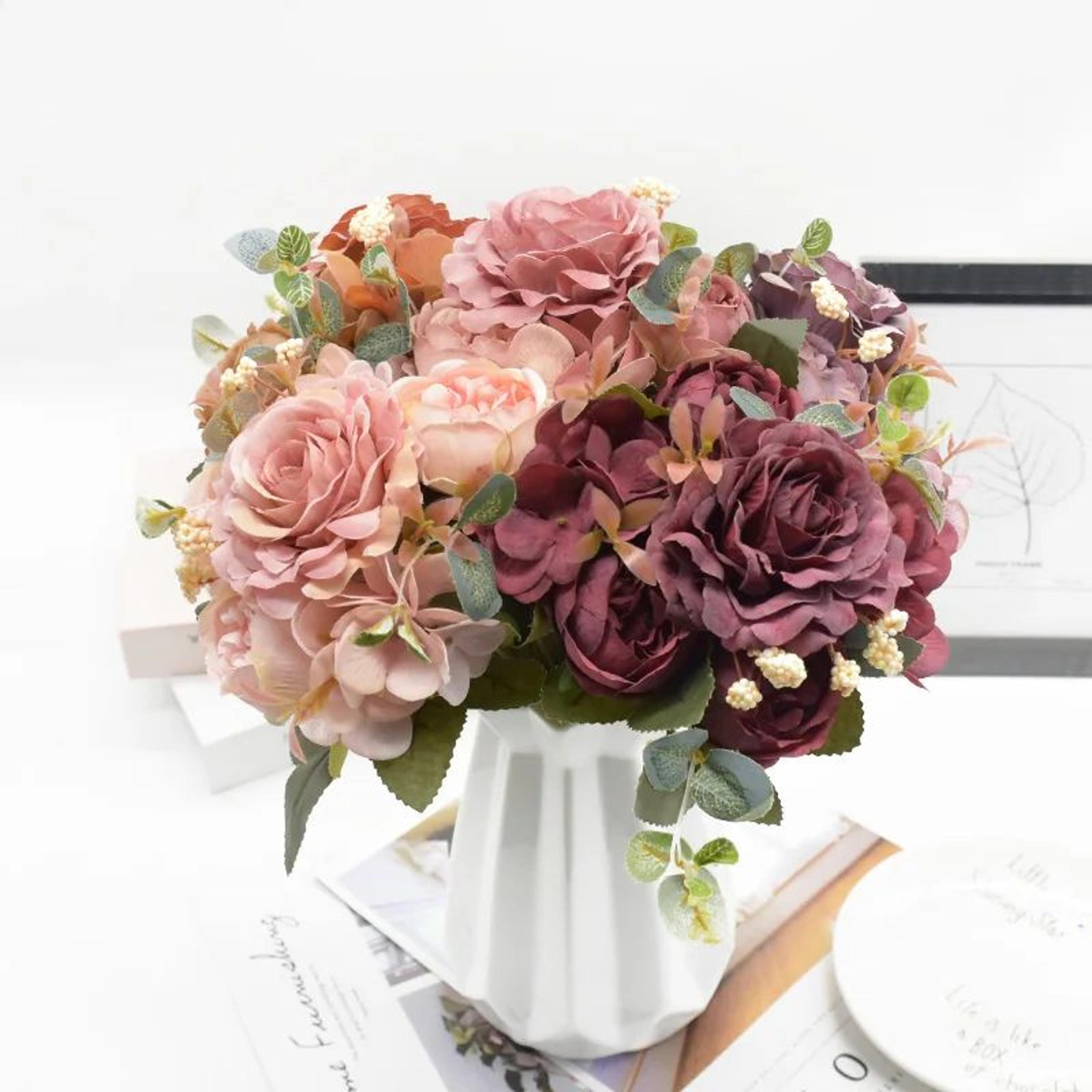 Artificial Rose And Peony Flower Bouquet For Wedding And Home Decor 1