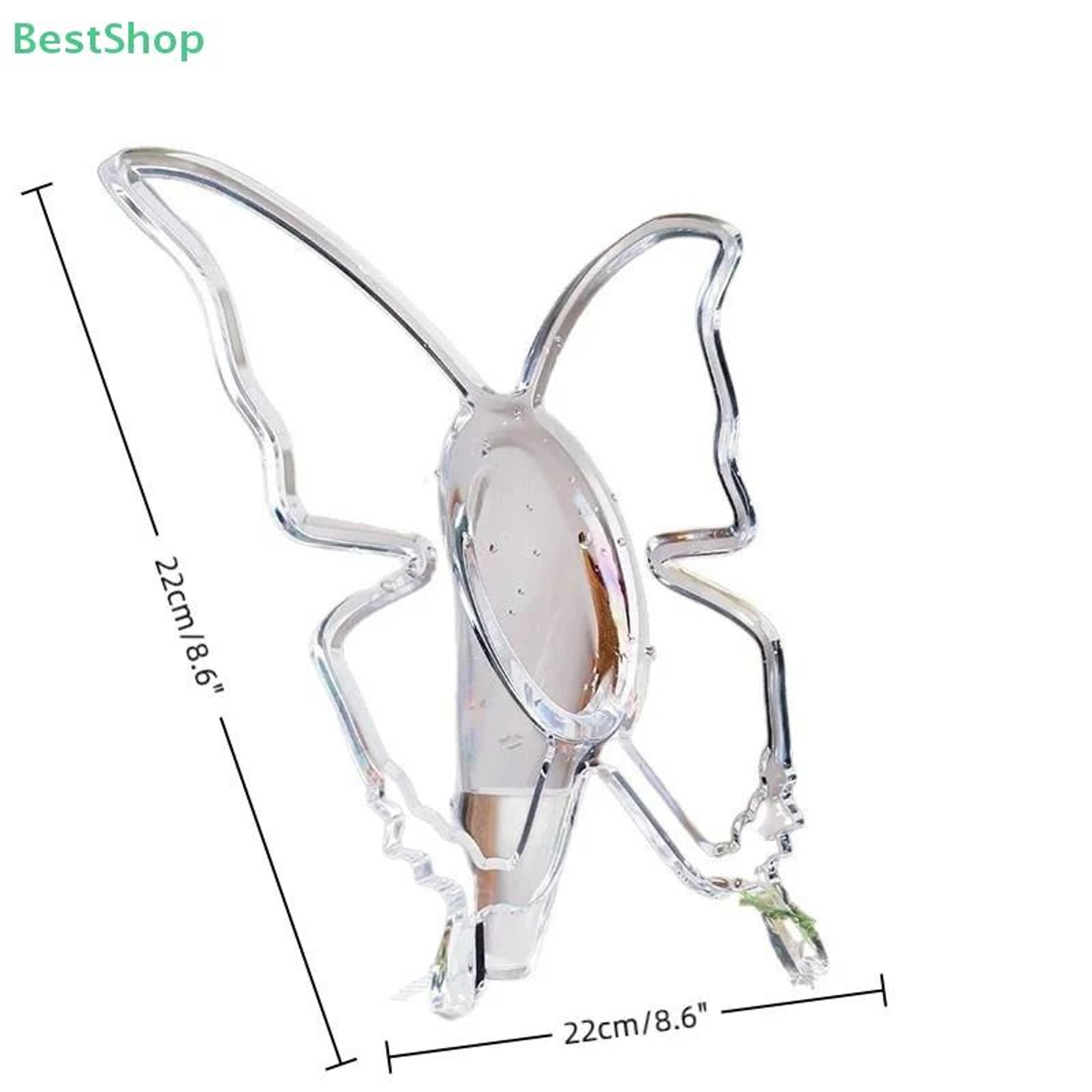 Transparent Acrylic Butterfly Photo Frame Vase For Flowers 5