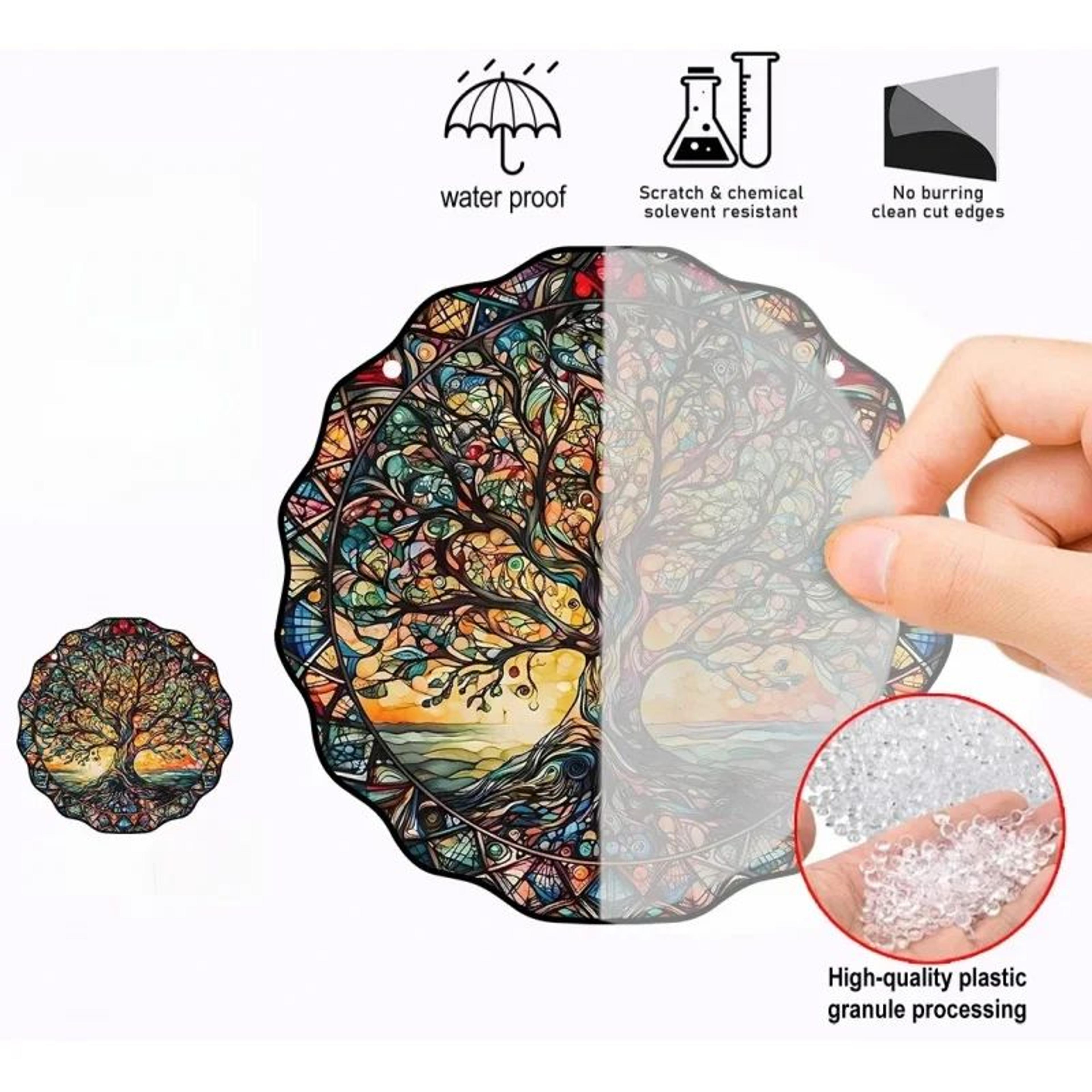 Tree Of Life Round Acrylic Wall Hanging Decor 4