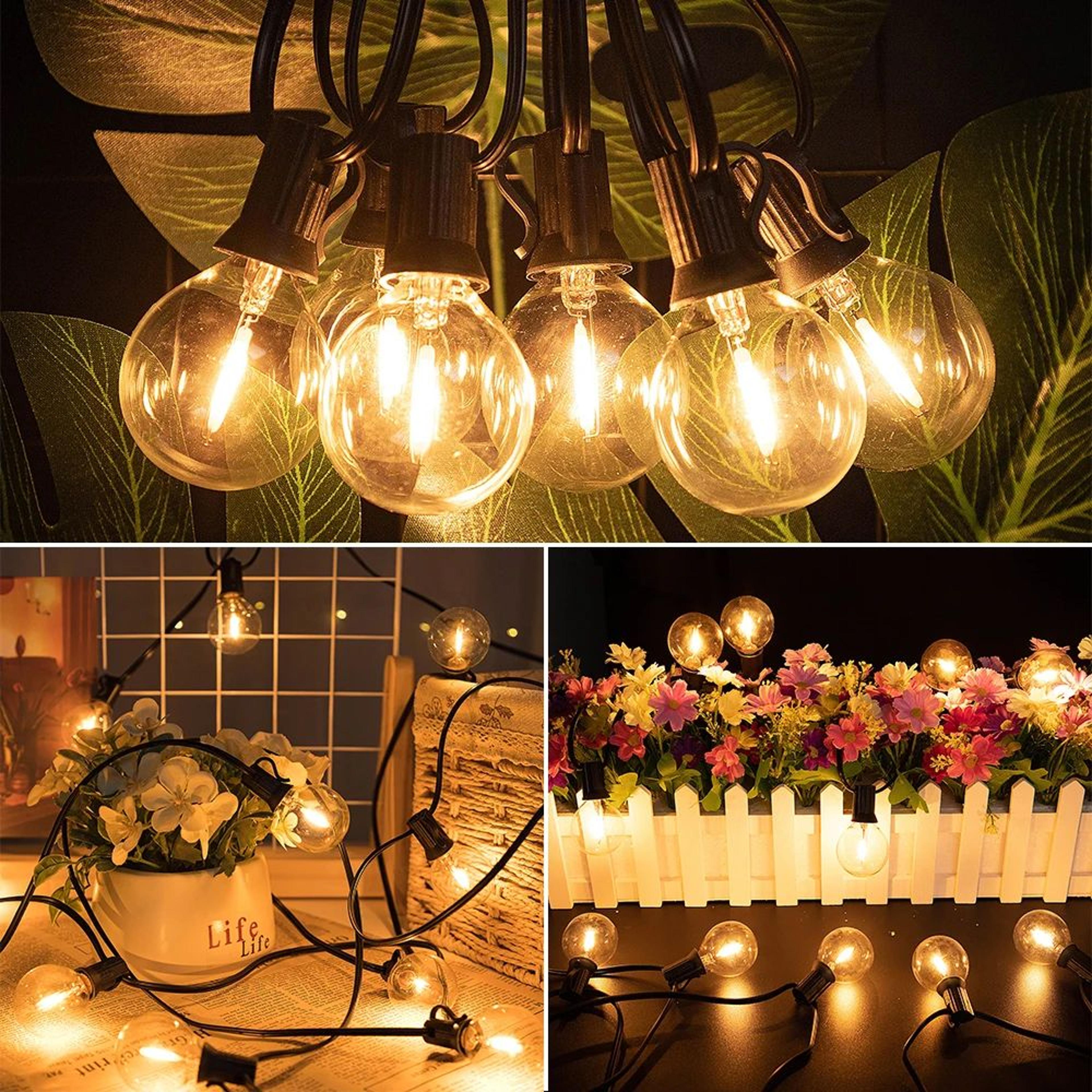 30 M G40 LED Outdoor String Lights 50 Bulbs 9