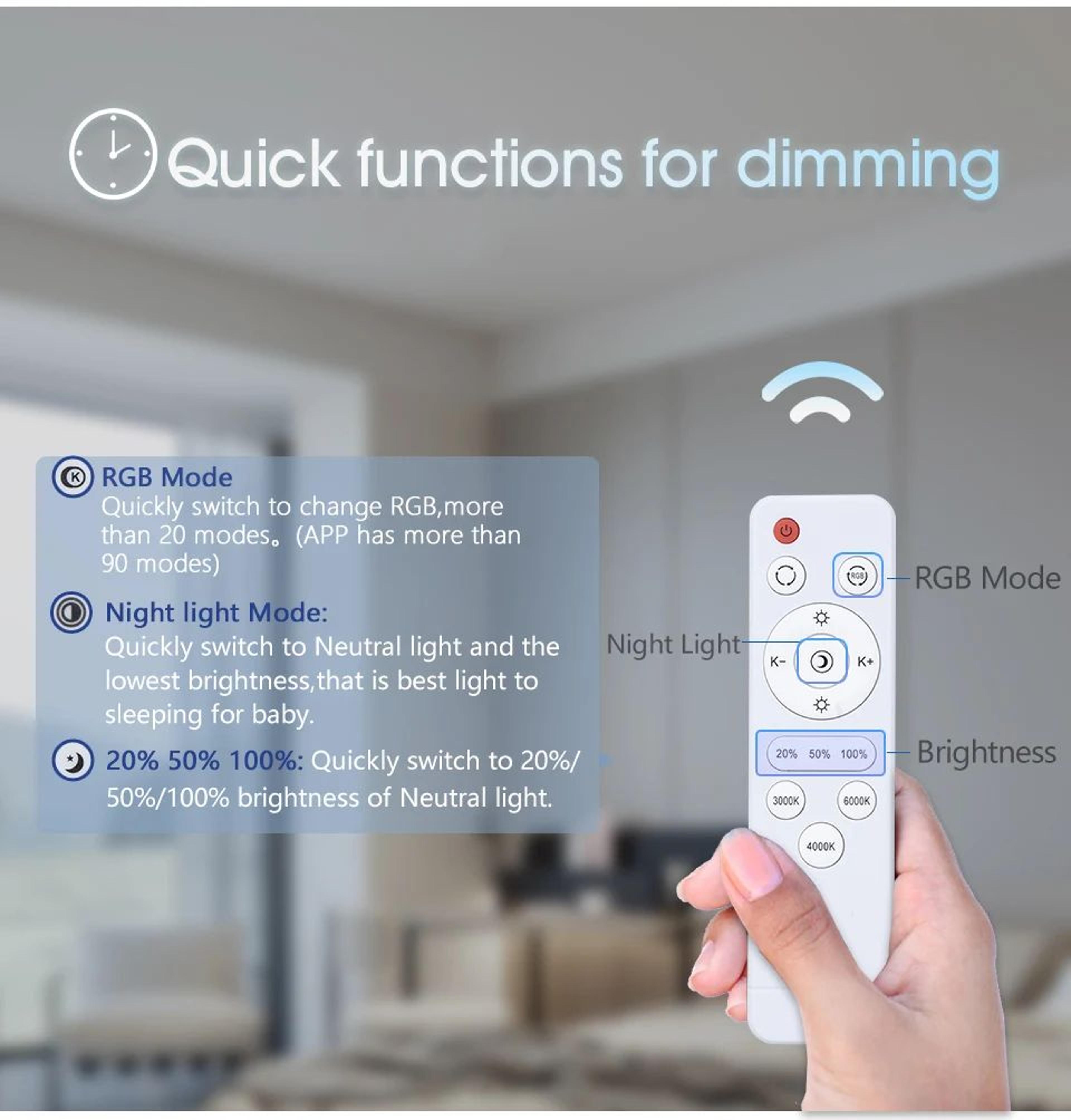 Smart RGB CCT LED Ceiling Light With App Control 6