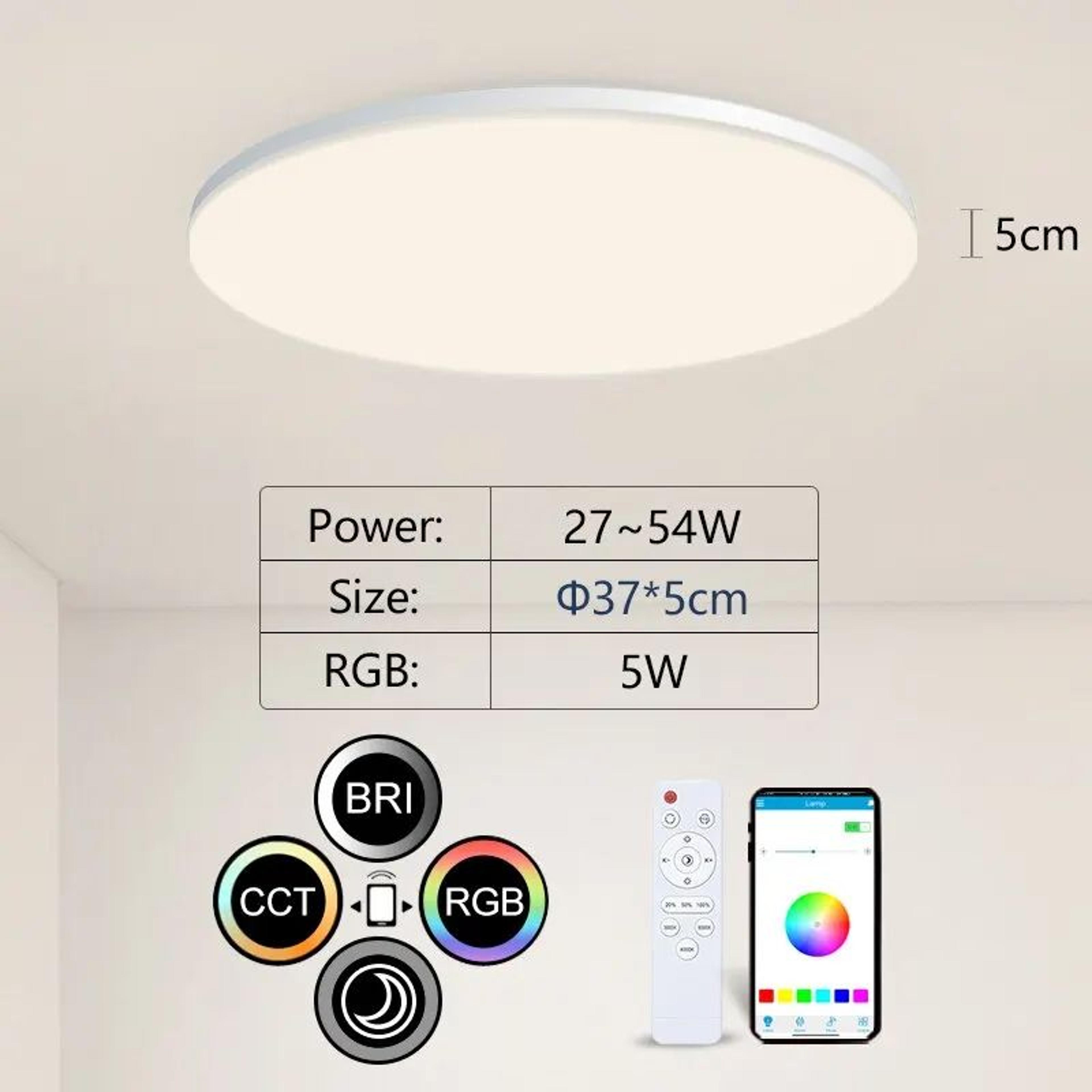 Smart RGB CCT LED Ceiling Light With App Control 12