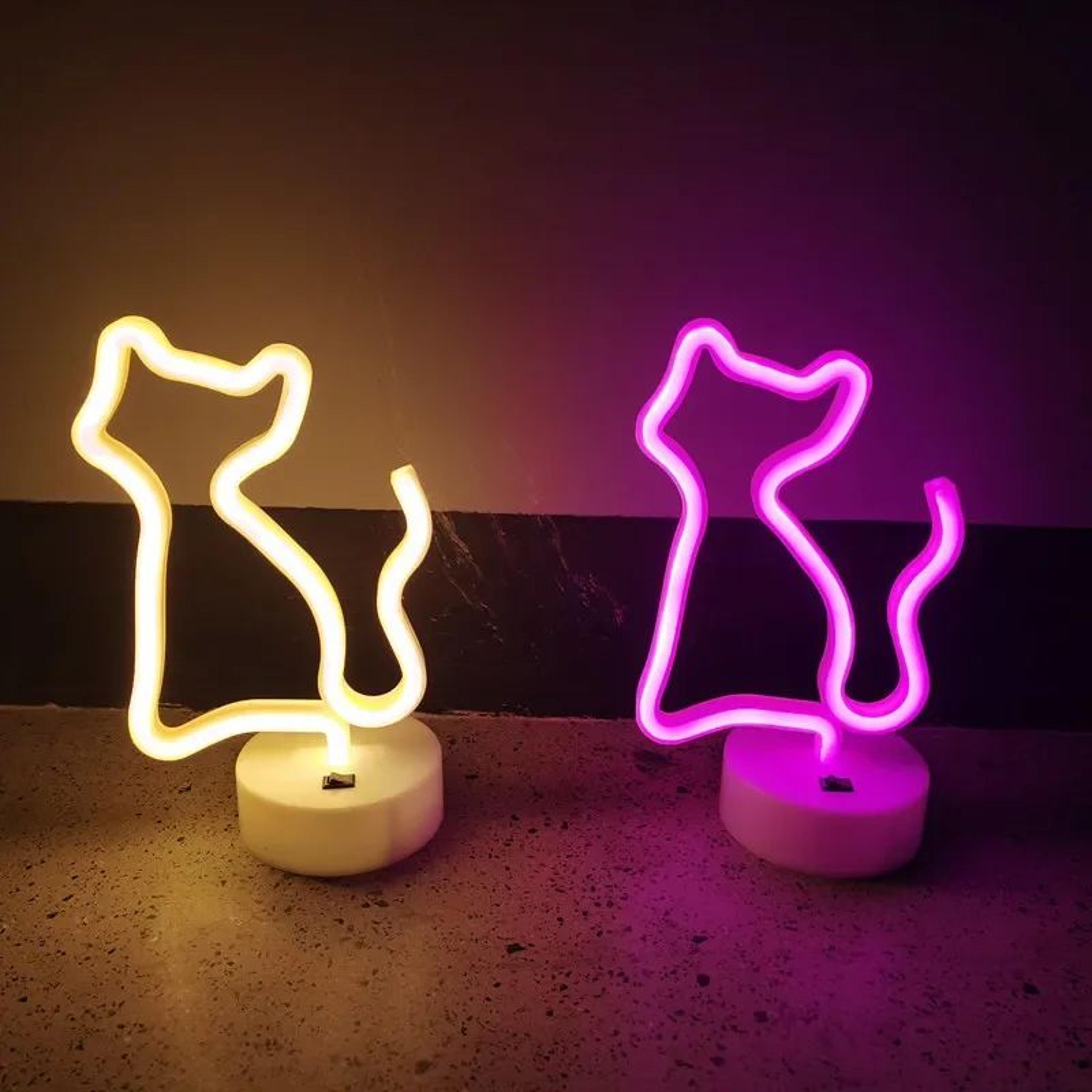 LED Cat Neon Light Sign USB  Battery LED Lamp 2
