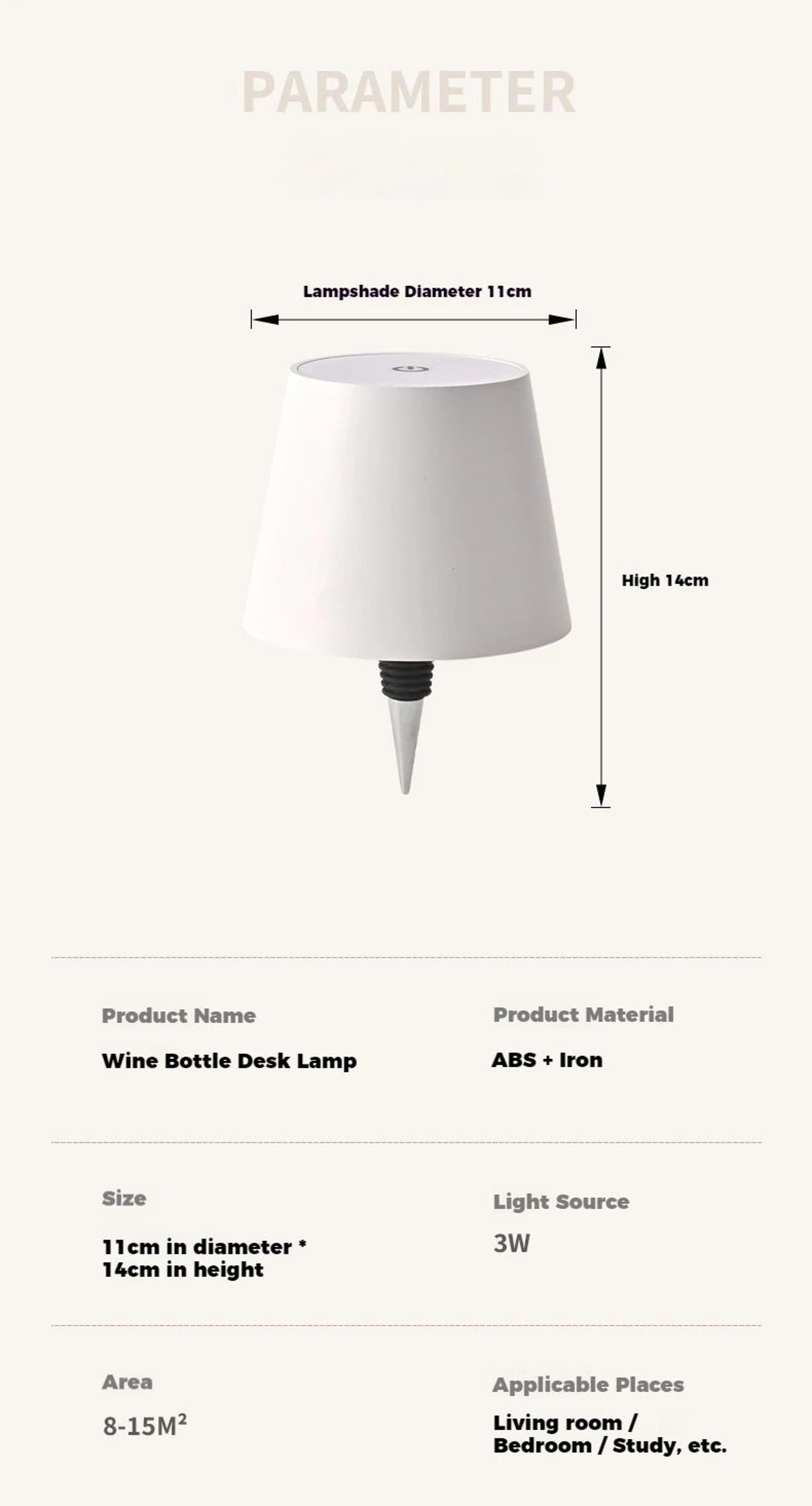 Portable RGB Rechargeable LED Bottle Lamp 11