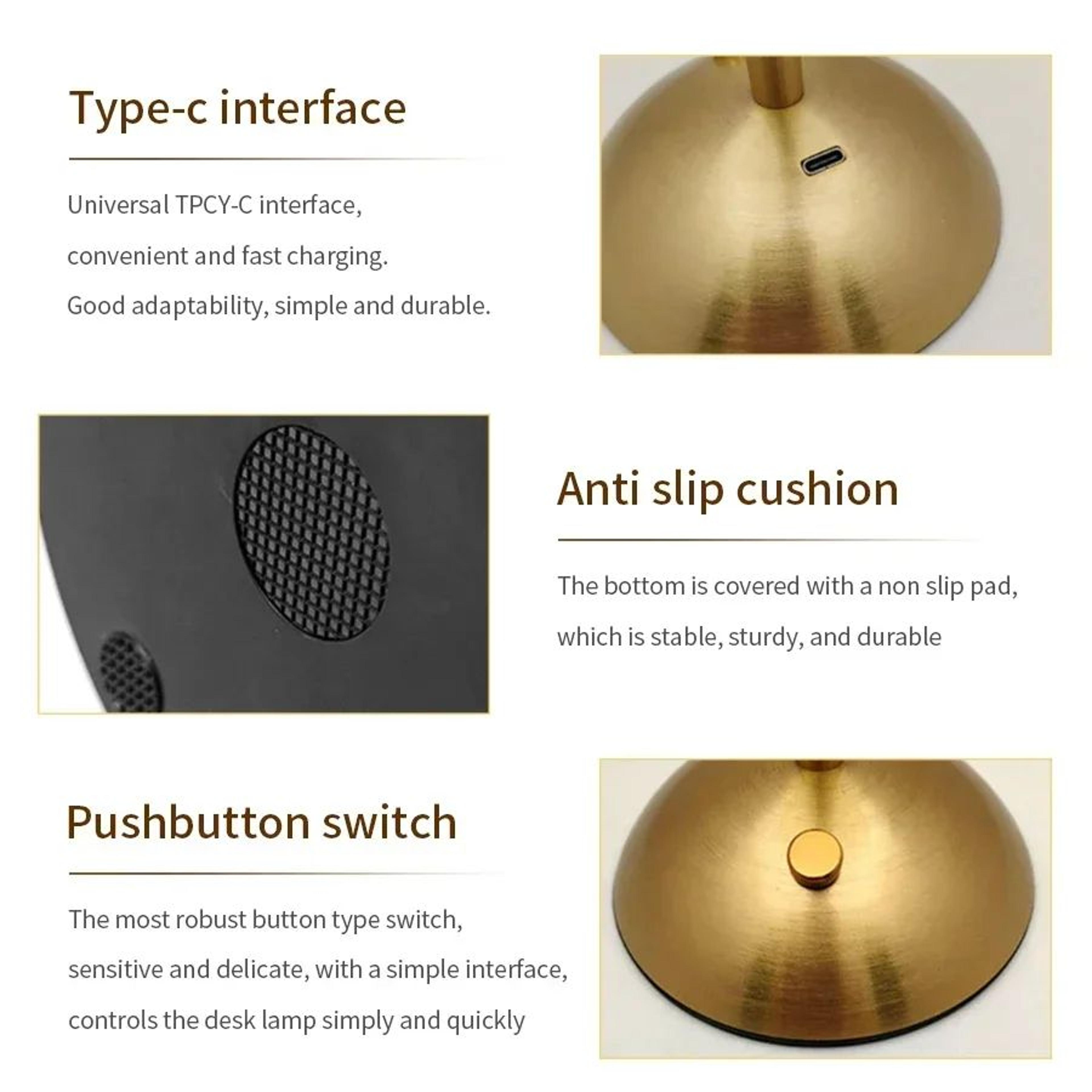 Crystal LED Rechargeable Touch Table Lamp 5