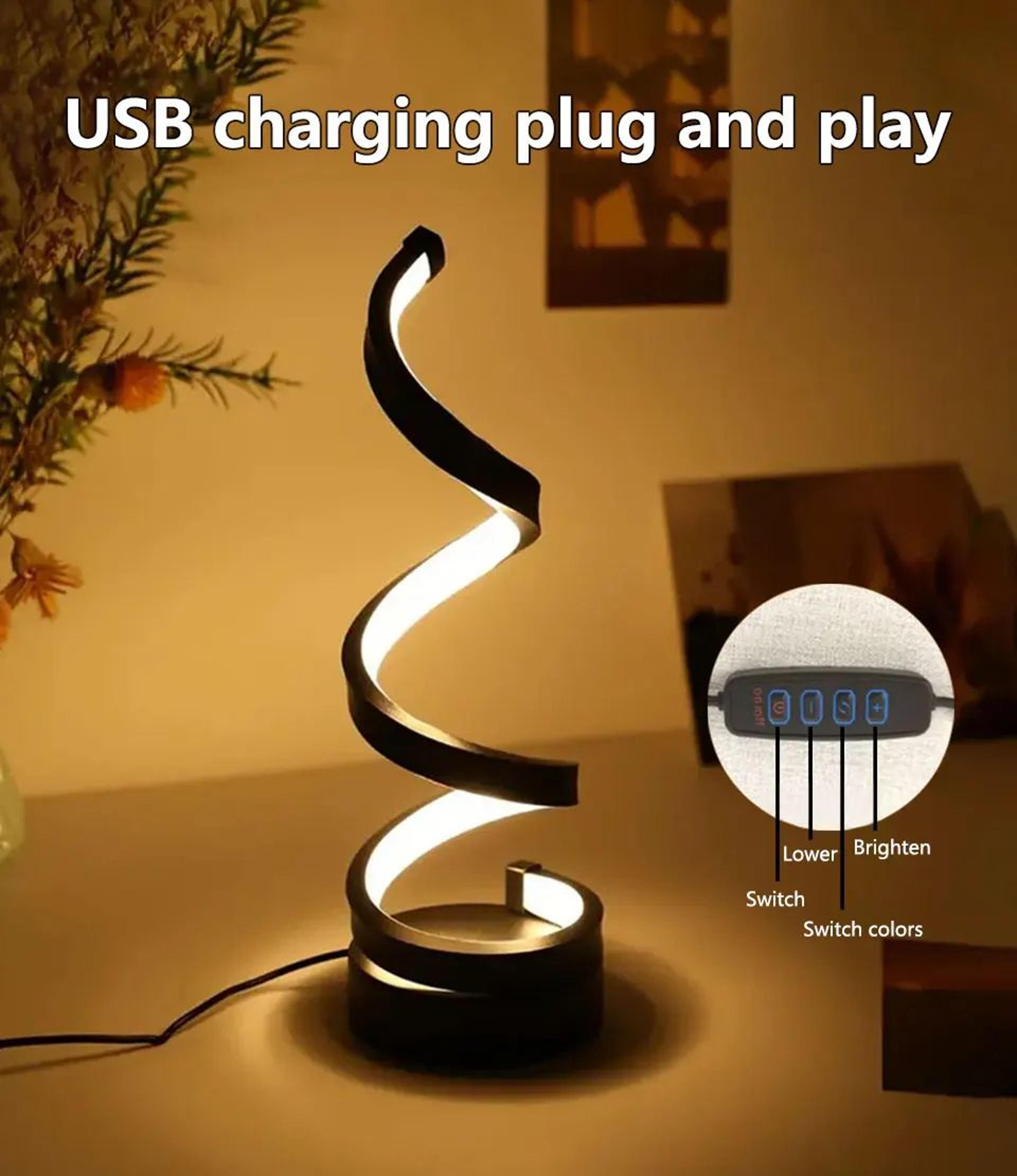 Modern Spiral Dimmable LED Table Lamp 7