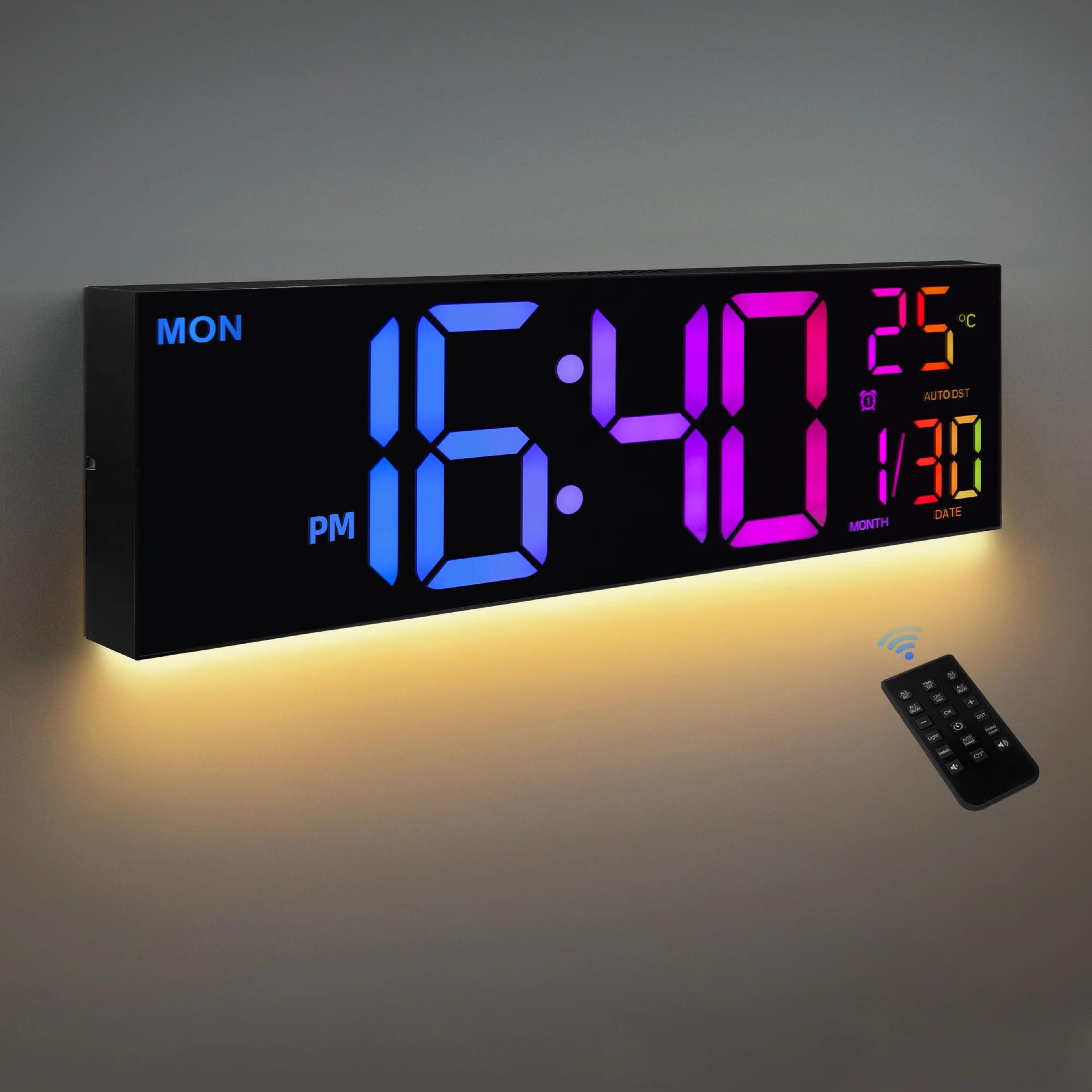 16Inch Large RGB Digital Wall Clock 0